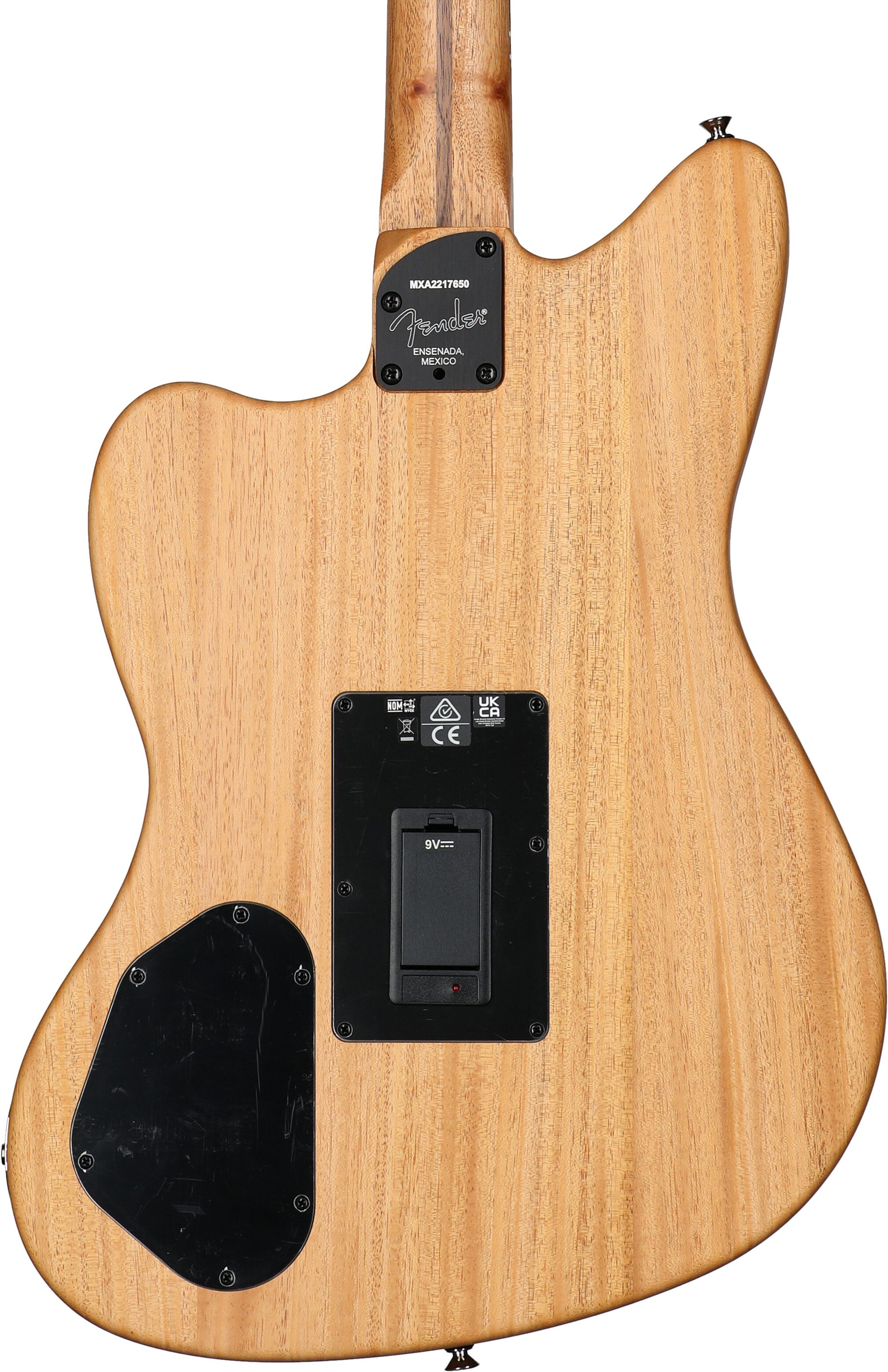 Fender Acoustasonic Player Jazzmaster Electric Guitar (with Gig Bag), 2-Color Sunburst, Body Straight Back