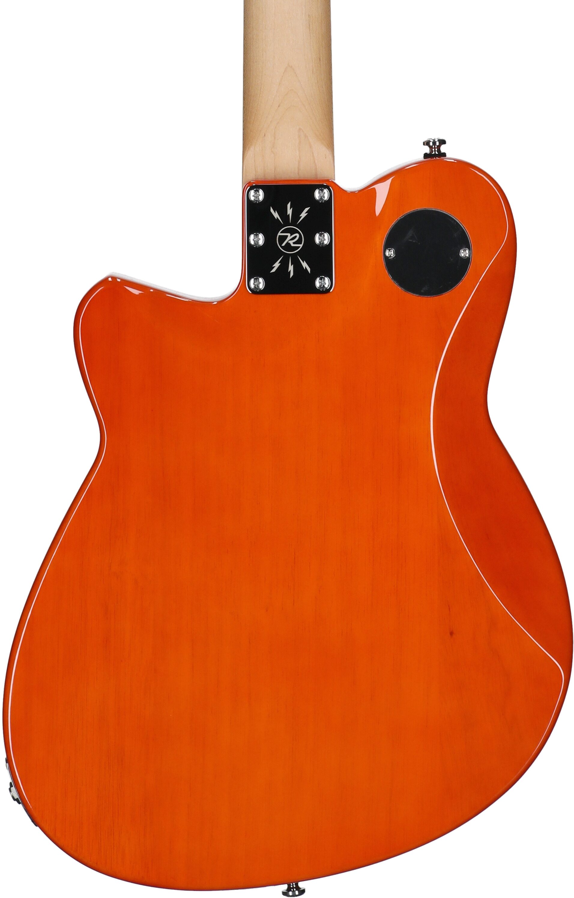 Reverend Flatroc Electric Guitar, Rock Orange, Roasted Maple Fretboard, Body Straight Back