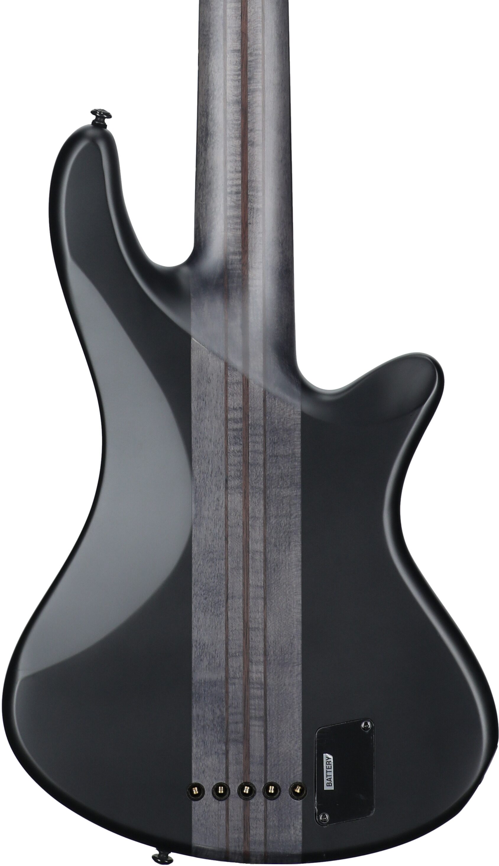Schecter Stiletto Stealth-5 Pro Electric Bass, Left-Handed, Satin Black, Body Straight Back