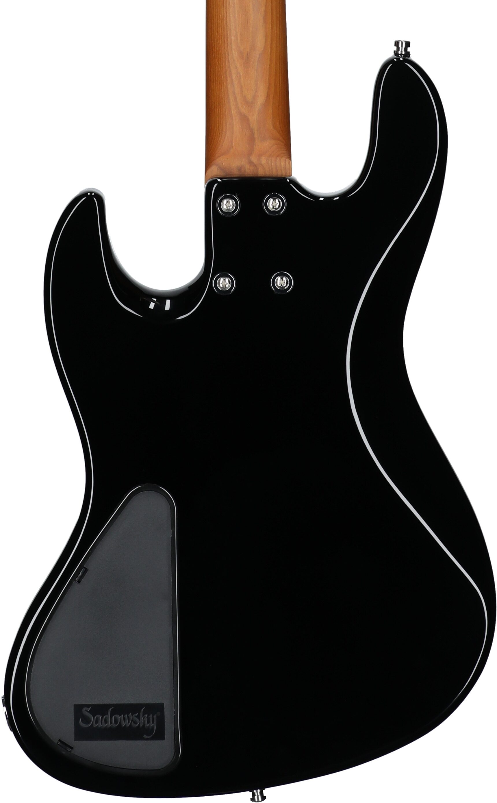 Sadowsky MetroExpress 21-Fret Vintage J/J Electric Bass, with Morado Fingerboard (with Gig Bag), Black, Body Straight Back