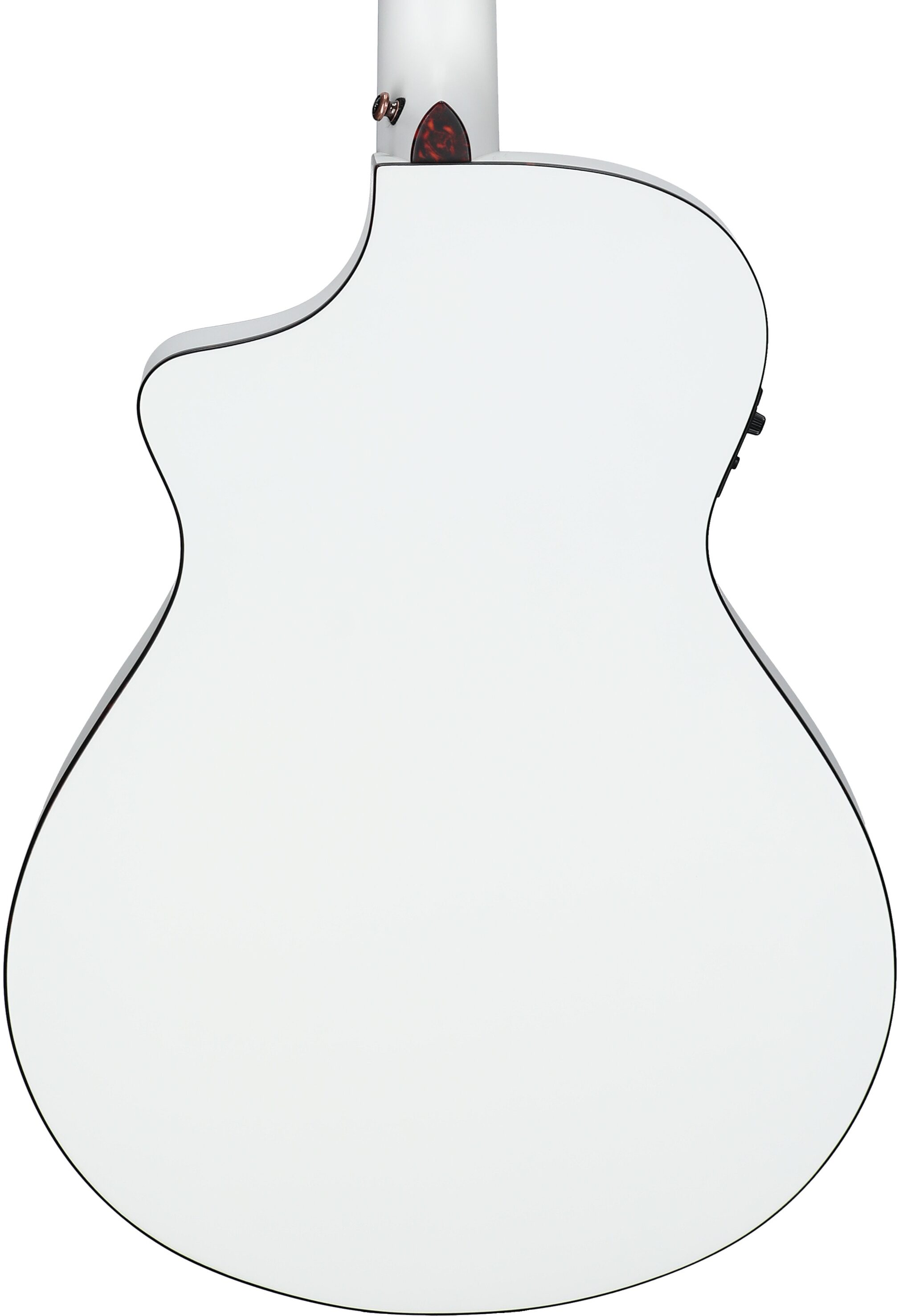 Breedlove Limited Edition Discovery Concert CE Acoustic-Electric Guitar, Satin White, Body Straight Back