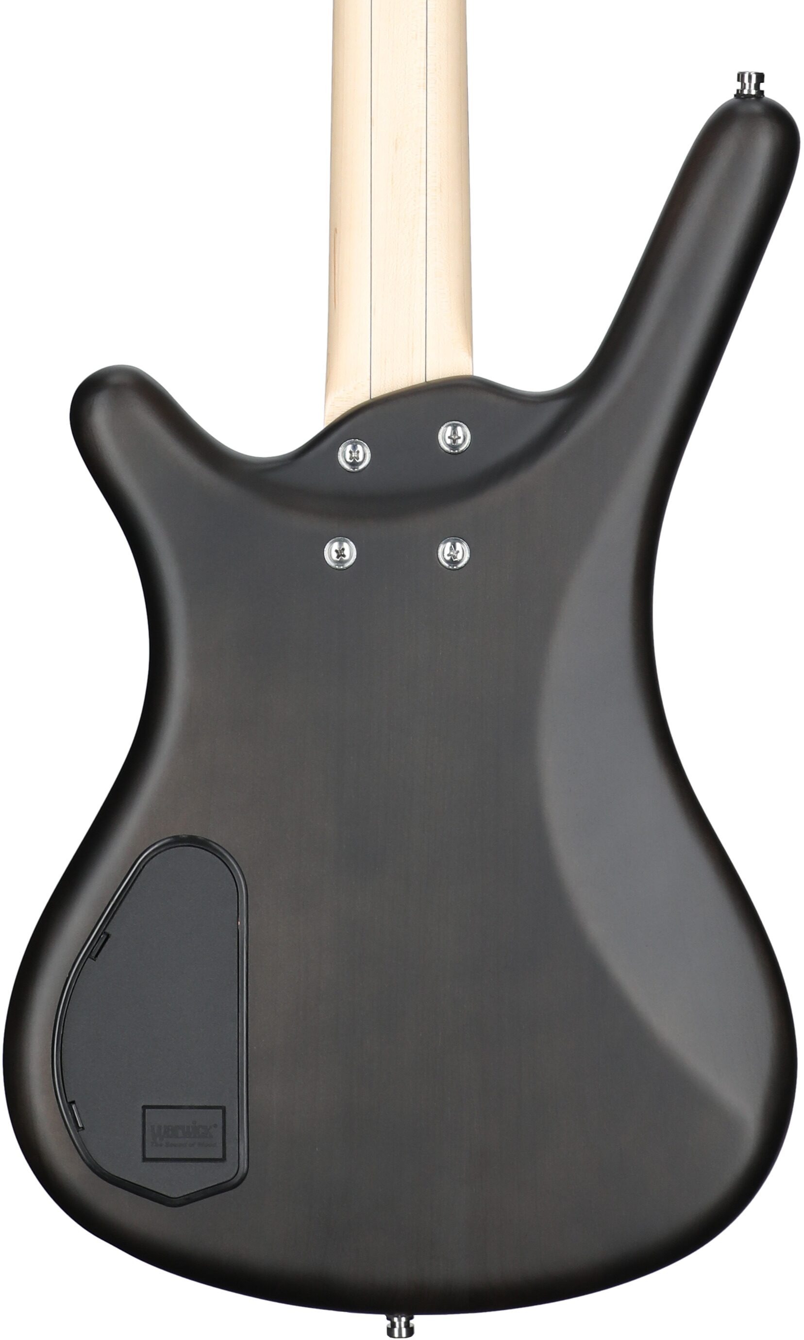 Warwick RockBass Corvette Basic 4 Fretless Electric Bass, Black, Body Straight Back