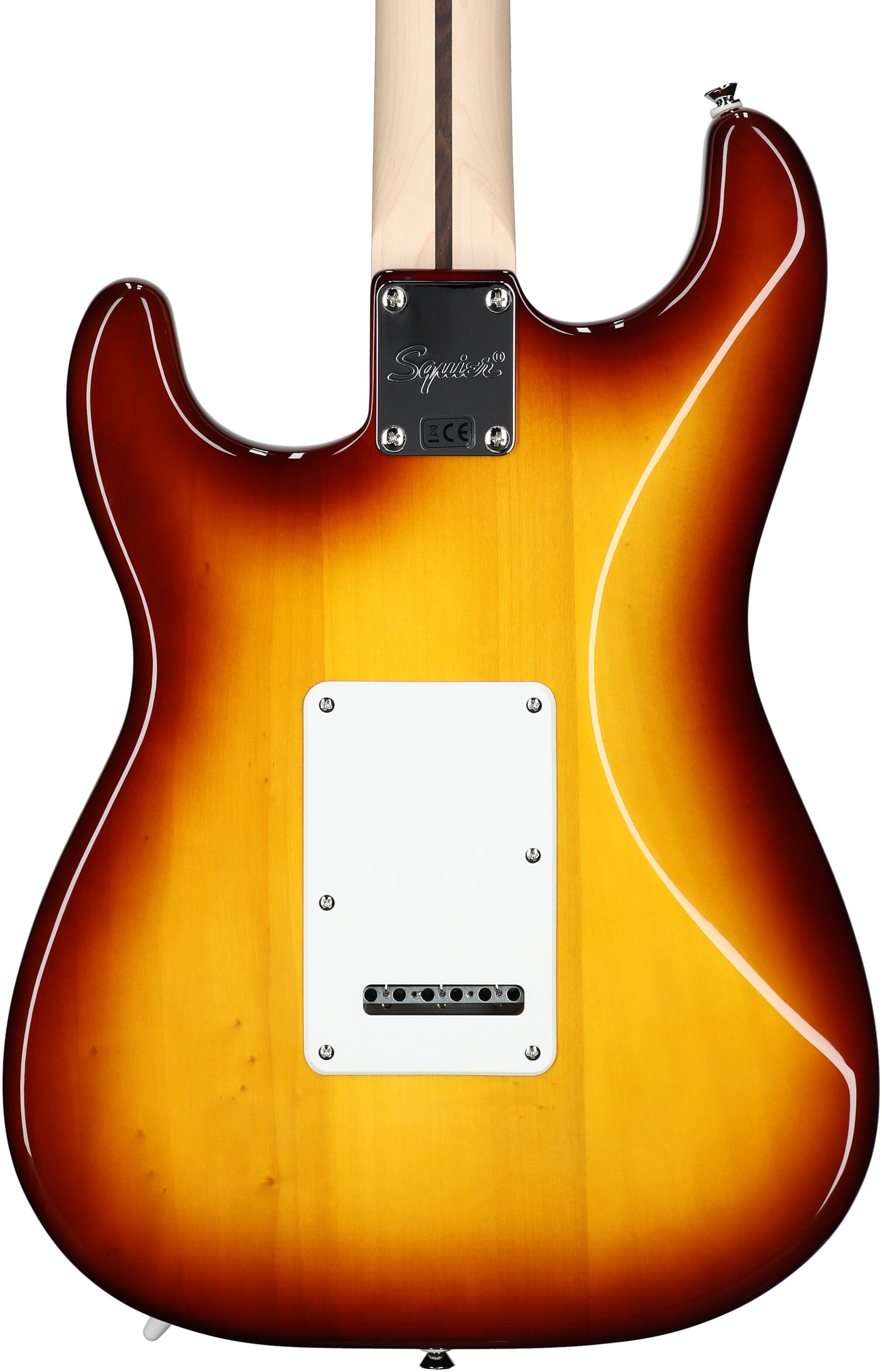 Squier Affinity Stratocaster FMT HSS Electric Guitar, Maple Fingerboard, Sienna Sunburst, Body Straight Back