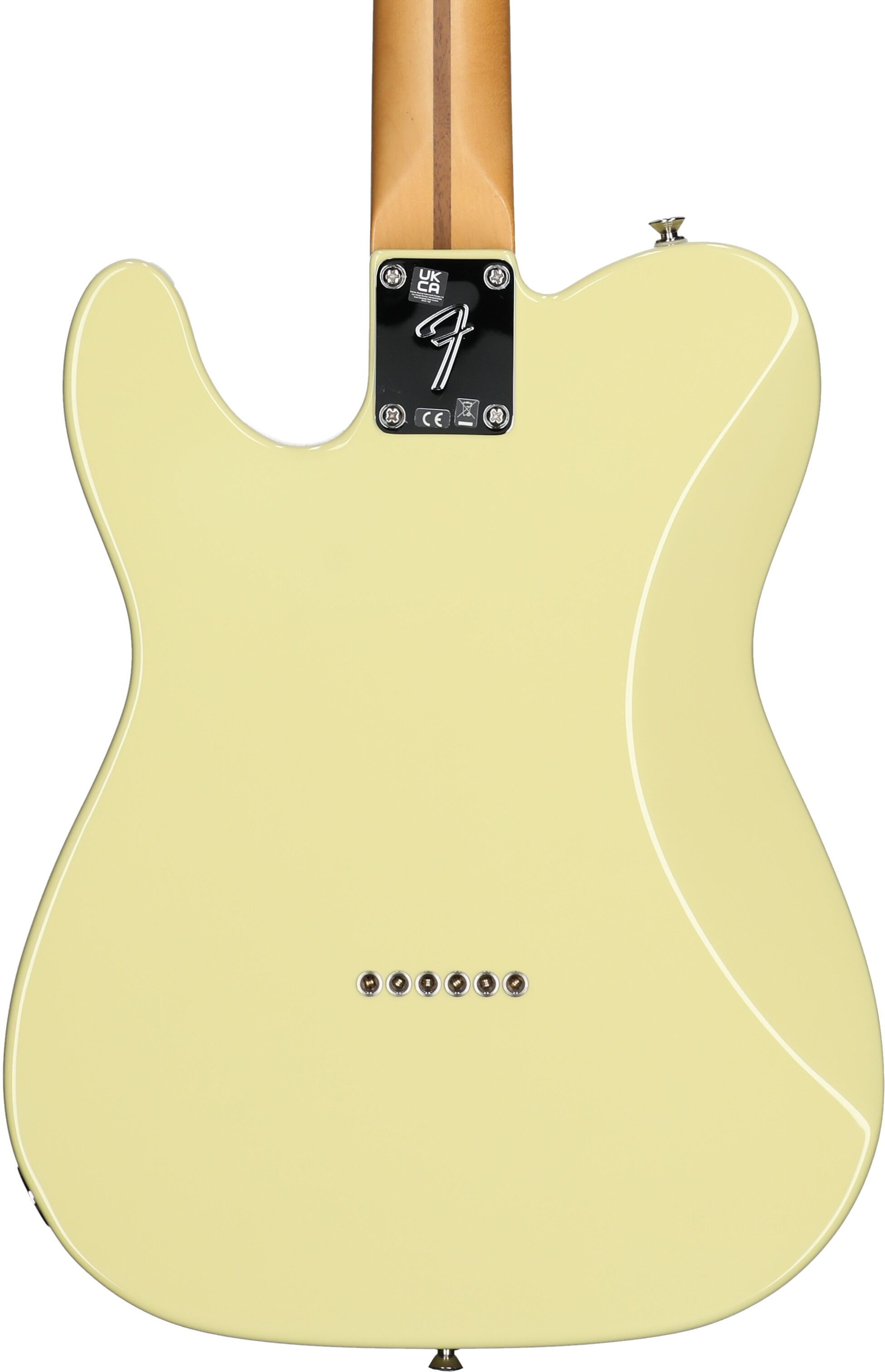 Fender Player II Telecaster HH Electric Guitar, with Maple Fingerboard, Hialeah Yellow, Body Straight Back