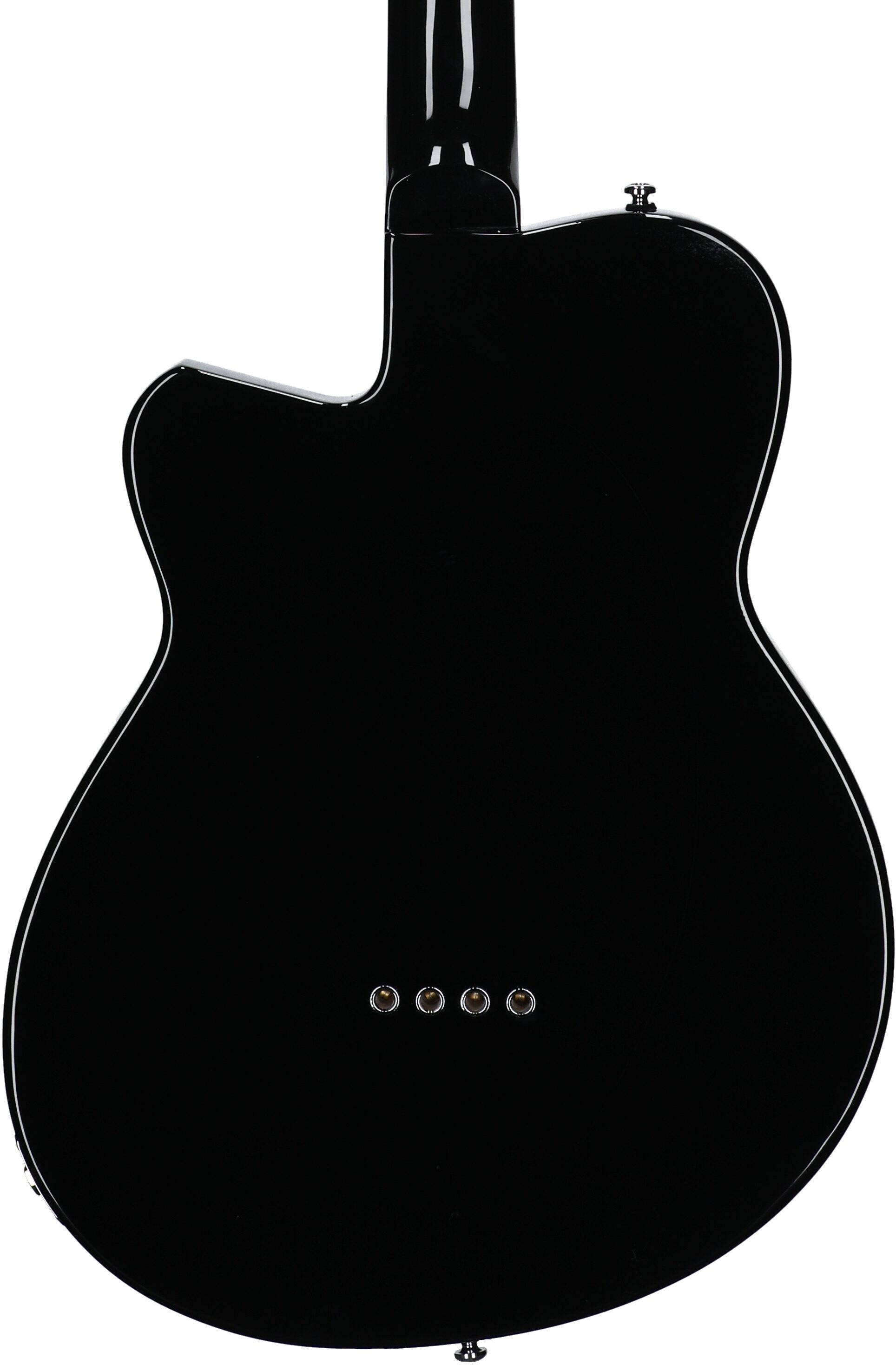 Reverend Dub King Electric Bass, Midnight Black, Body Straight Back