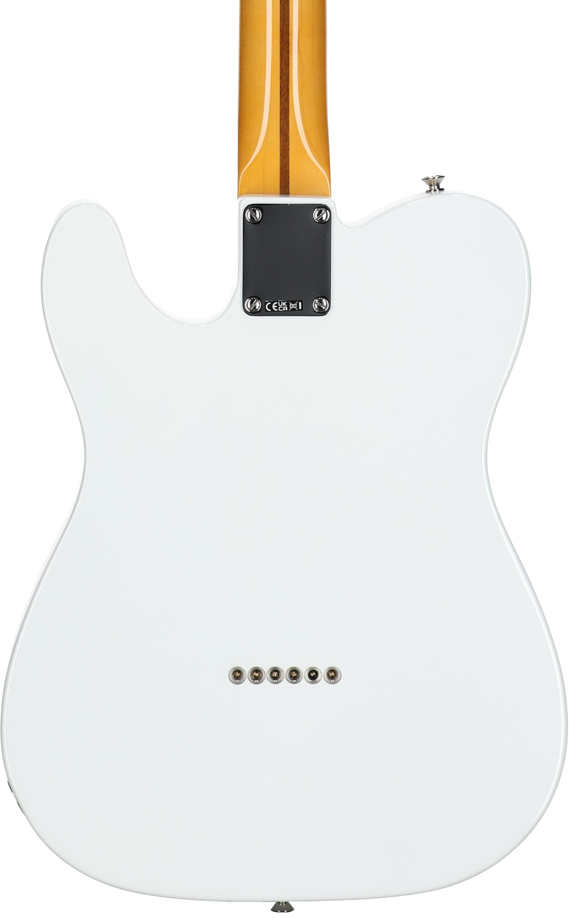 Fender American Vintage II 1951 Telecaster Electric Guitar, Maple Fingerboard (with Case), Prototype White, Body Straight Back