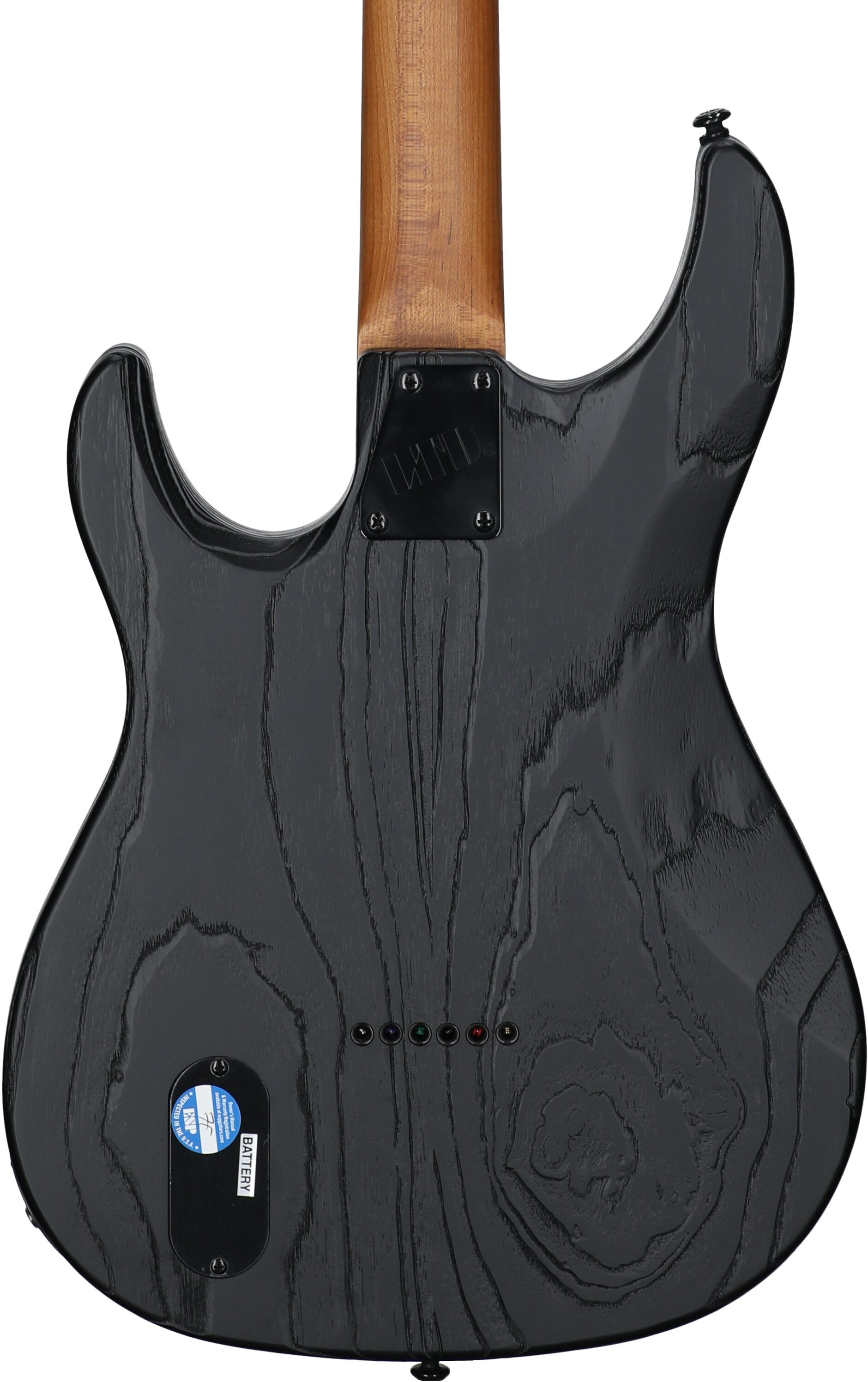 ESP LTD Deluxe SN-1 HT Electric Guitar, Black Blast, Body Straight Back