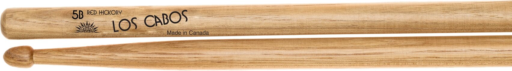 Los Cabos Red Hickory Wood Tip Drumsticks, Action Position Back