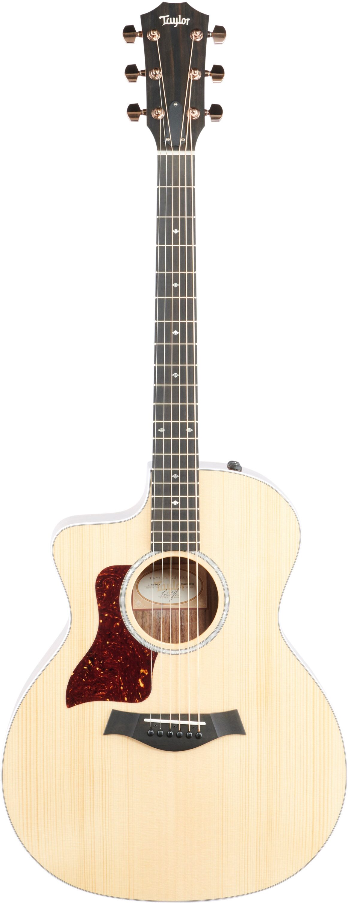 Taylor 214ce Deluxe Grand Auditorium, Left-Handed (with Case), Action Position Back