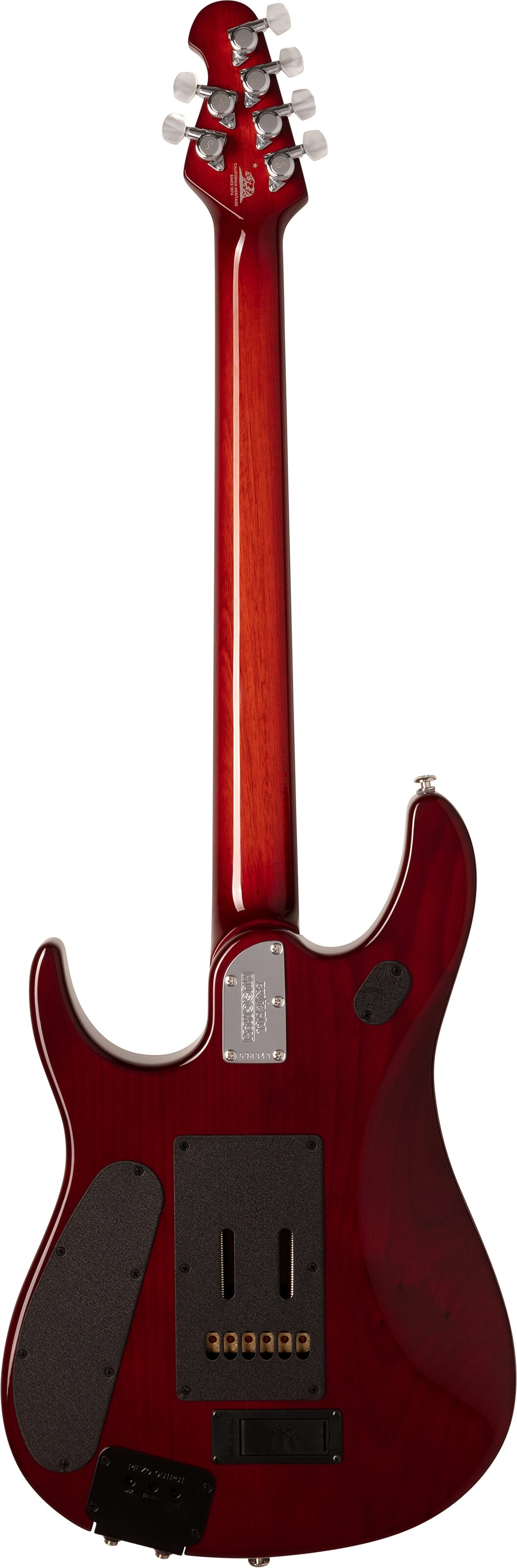 Ernie Ball Music Man Petrucci JP Electric Guitar (with Case), Action Position Back