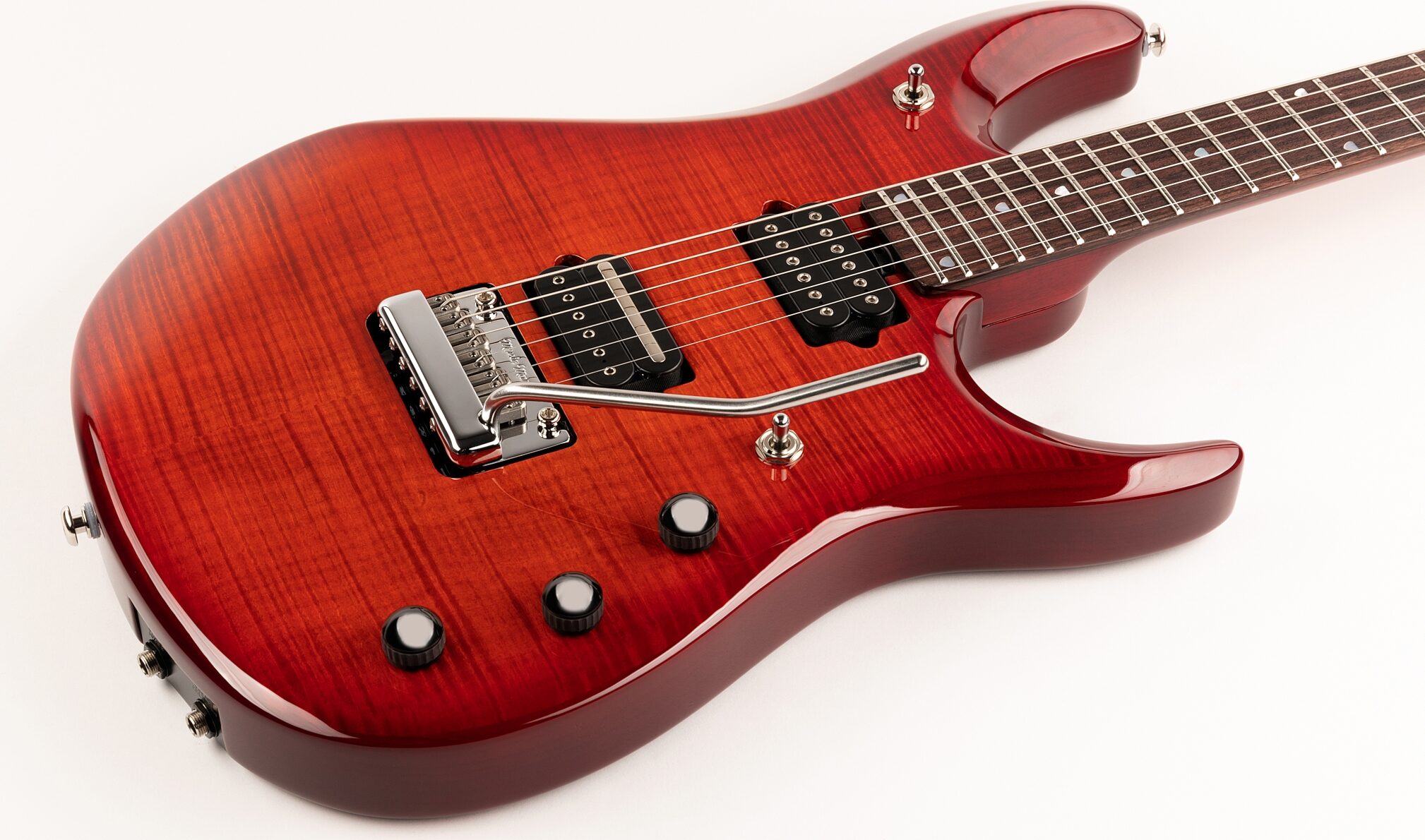 Ernie Ball Music Man Petrucci JP Electric Guitar (with Case), Action Position Back