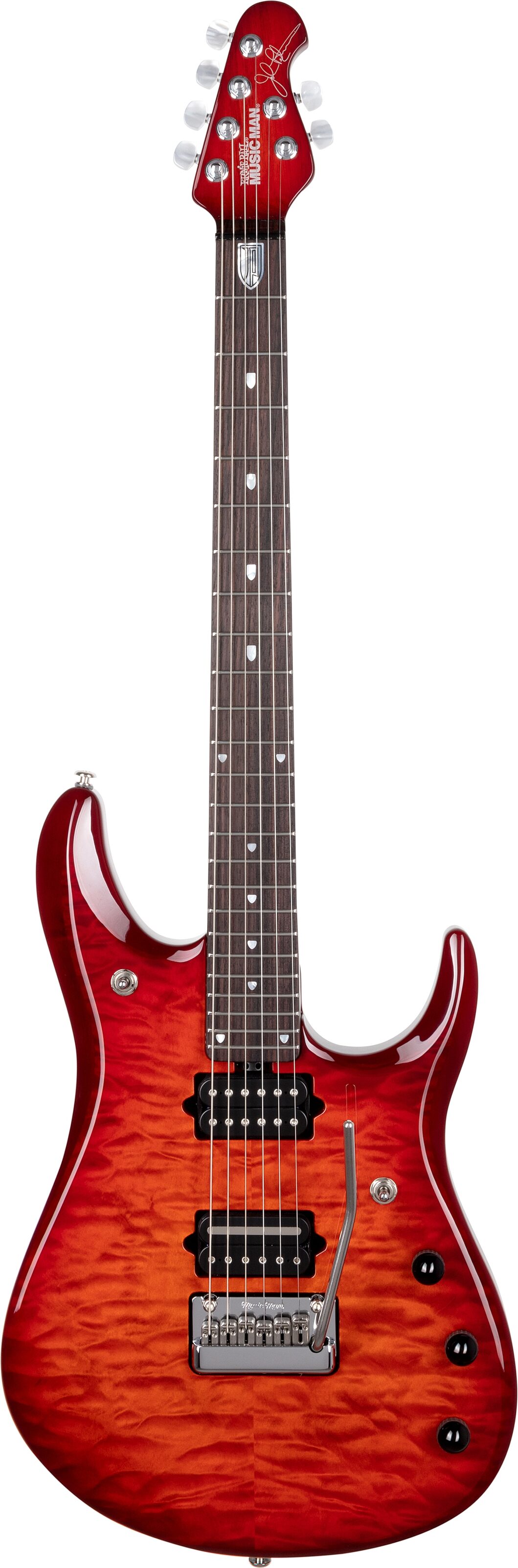 Ernie Ball Music Man Petrucci JP Electric Guitar (with Case), Action Position Back