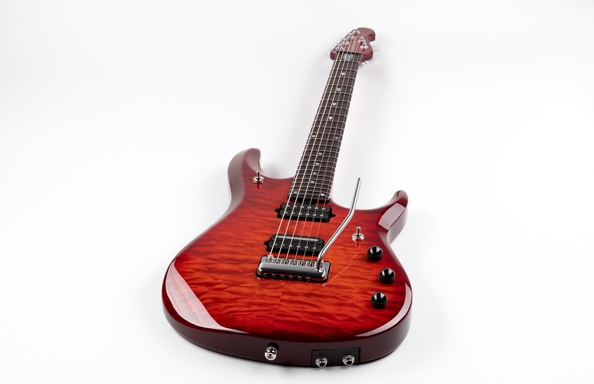 Ernie Ball Music Man Petrucci JP Electric Guitar (with Case), Action Position Back