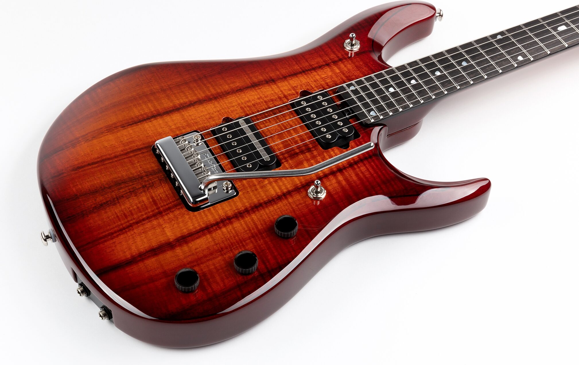 Ernie Ball Music Man Petrucci JP Electric Guitar (with Case), Action Position Back