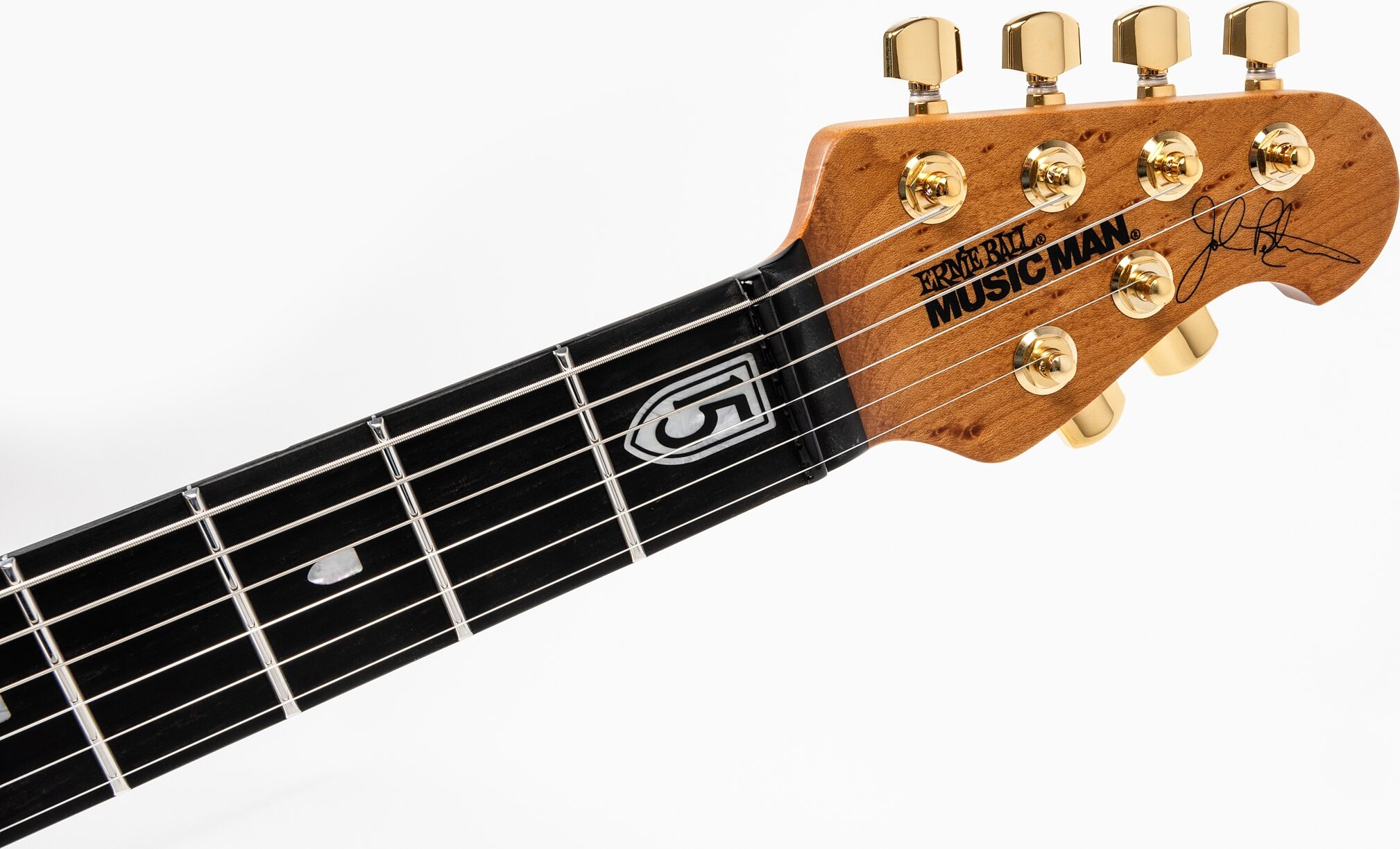 Ernie Ball Music Man JP15 BFR Electric Guitar (with Case), Toxic Sludge, Action Position Back
