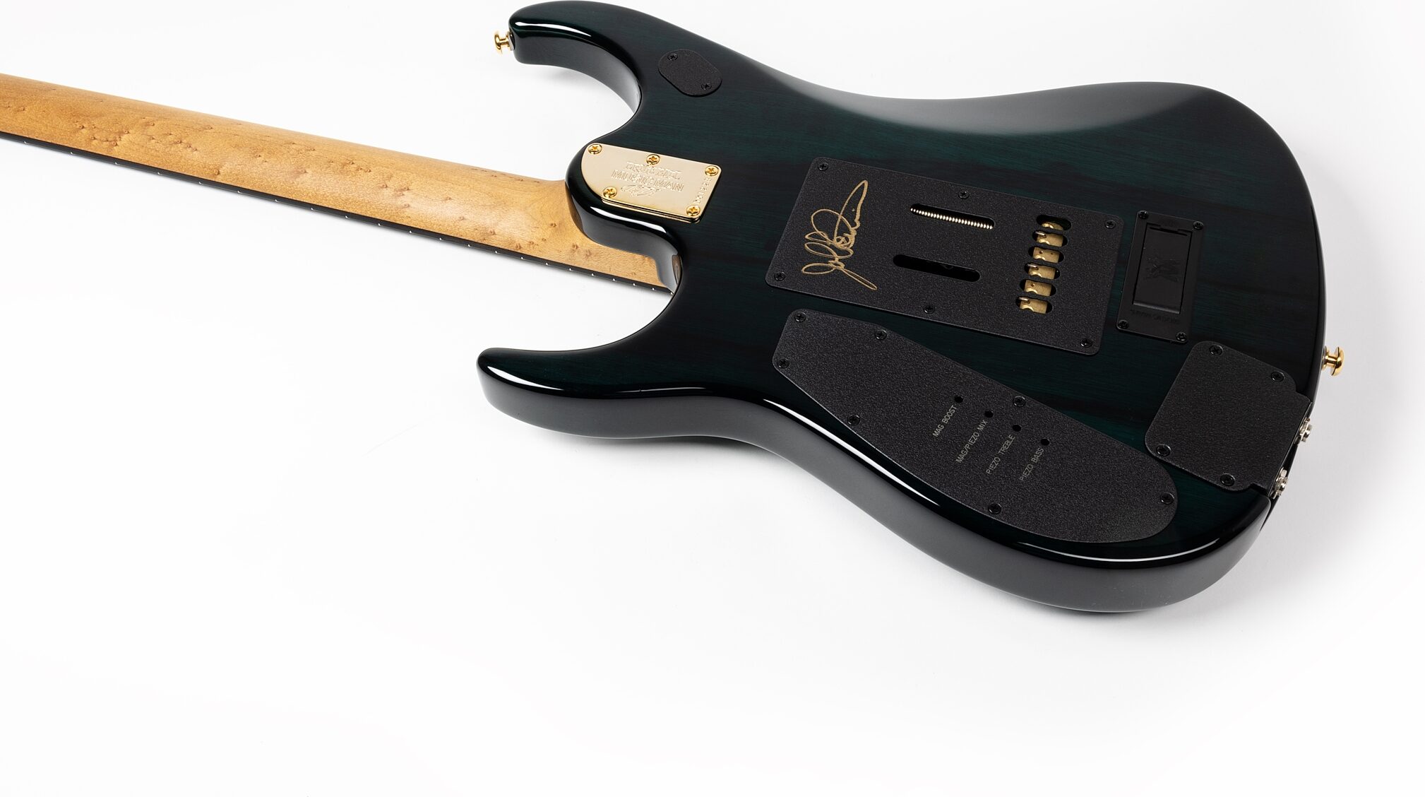 Ernie Ball Music Man JP15 BFR Electric Guitar (with Case), Toxic Sludge, Action Position Back