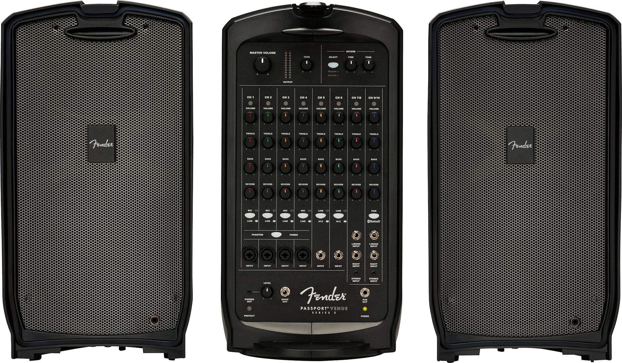 Fender Passport Venue Series 2 Portable PA System, Action Position Back