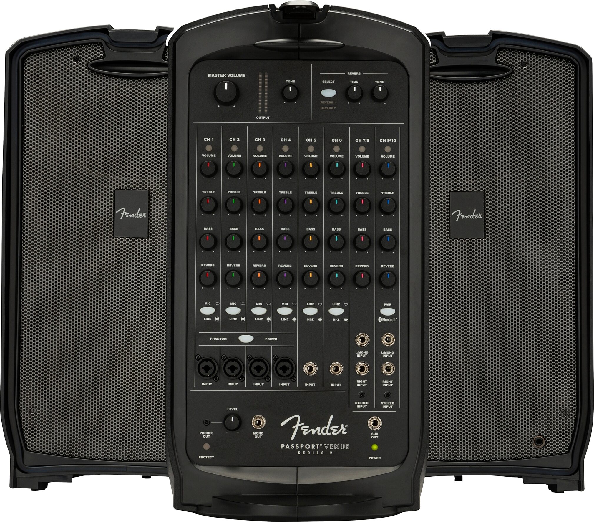Fender Passport Venue Series 2 Portable PA System, Action Position Back
