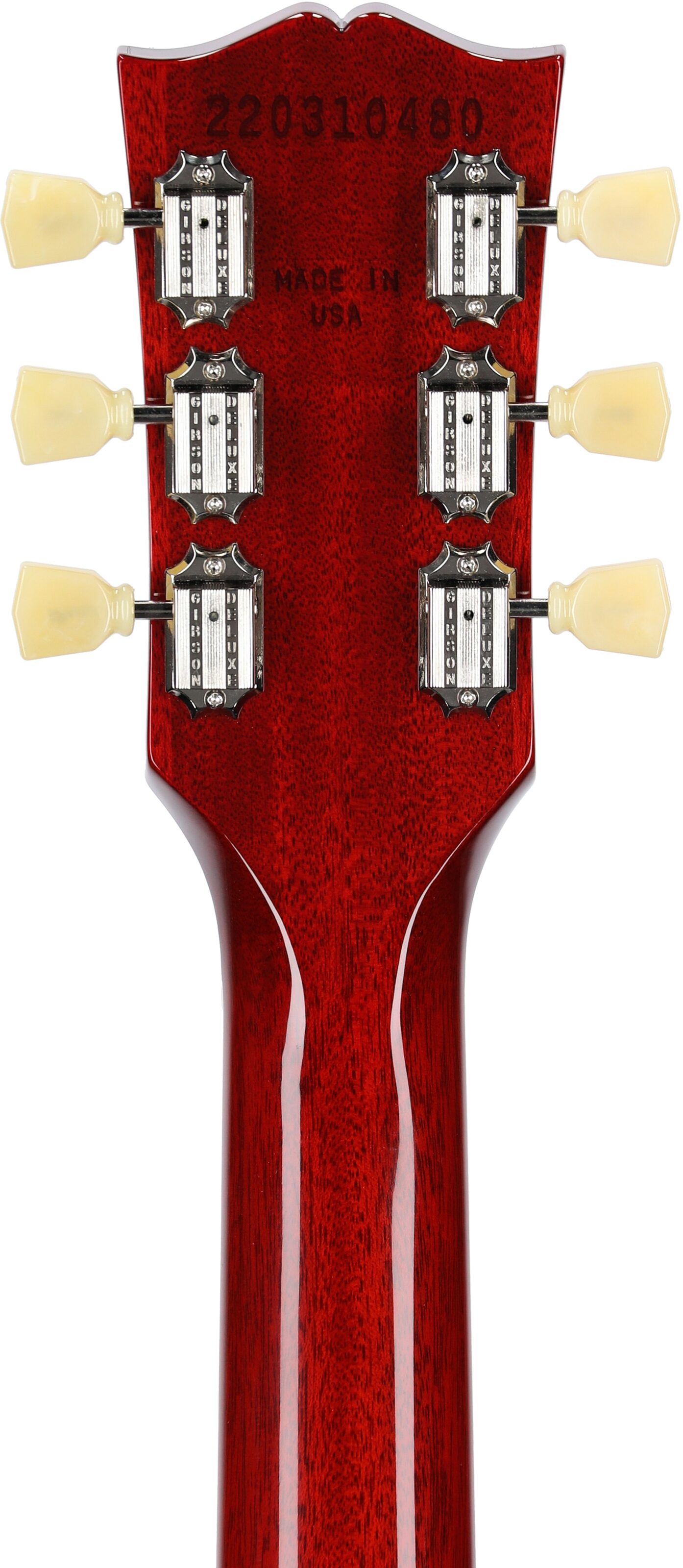 Gibson Les Paul Standard '50s Electric Guitar (with Case), Heritage Cherry Sunburst, Serial Number 220310480, Headstock Straight Back