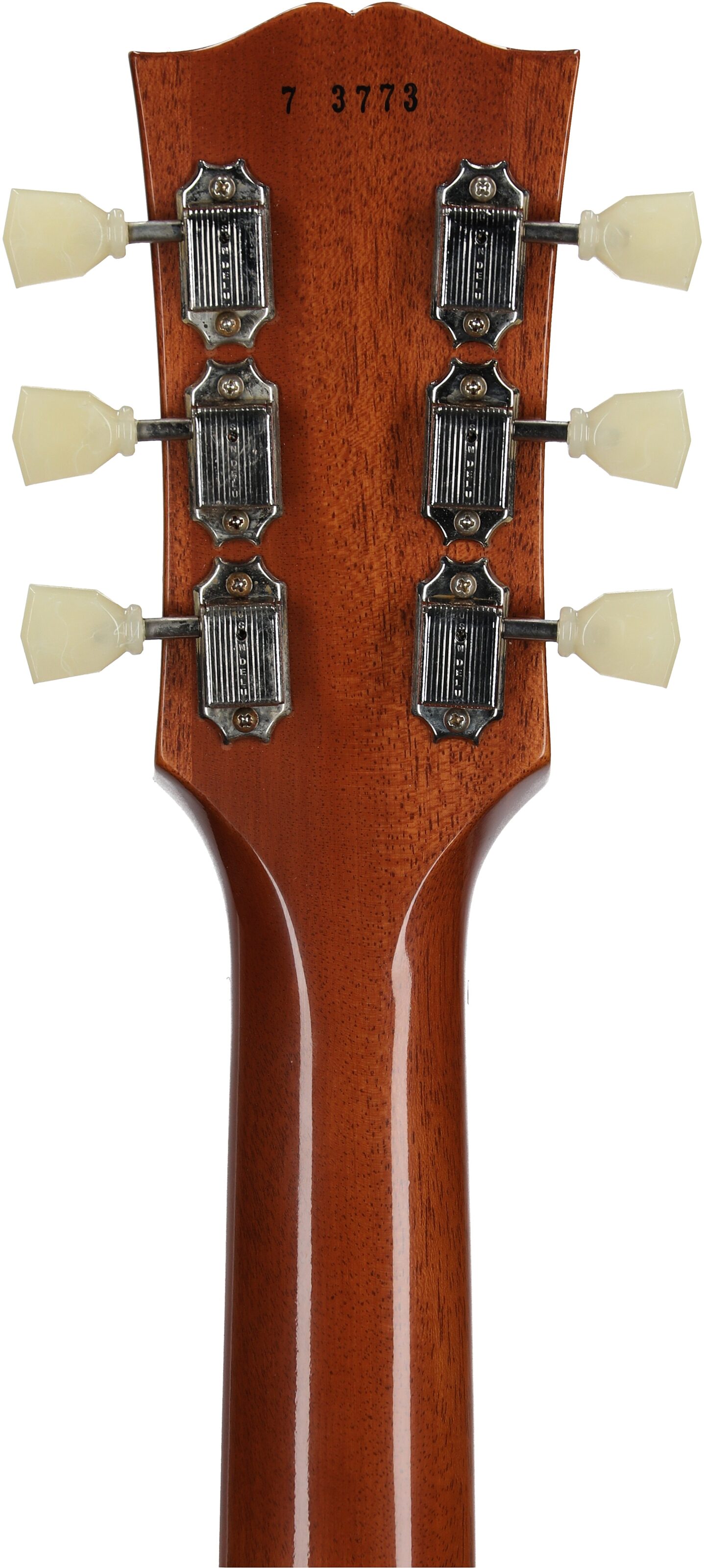 Gibson Custom 57 Les Paul Standard Goldtop VOS Electric Guitar (with Case), Gold Top, Serial Number 73773, Headstock Straight Back