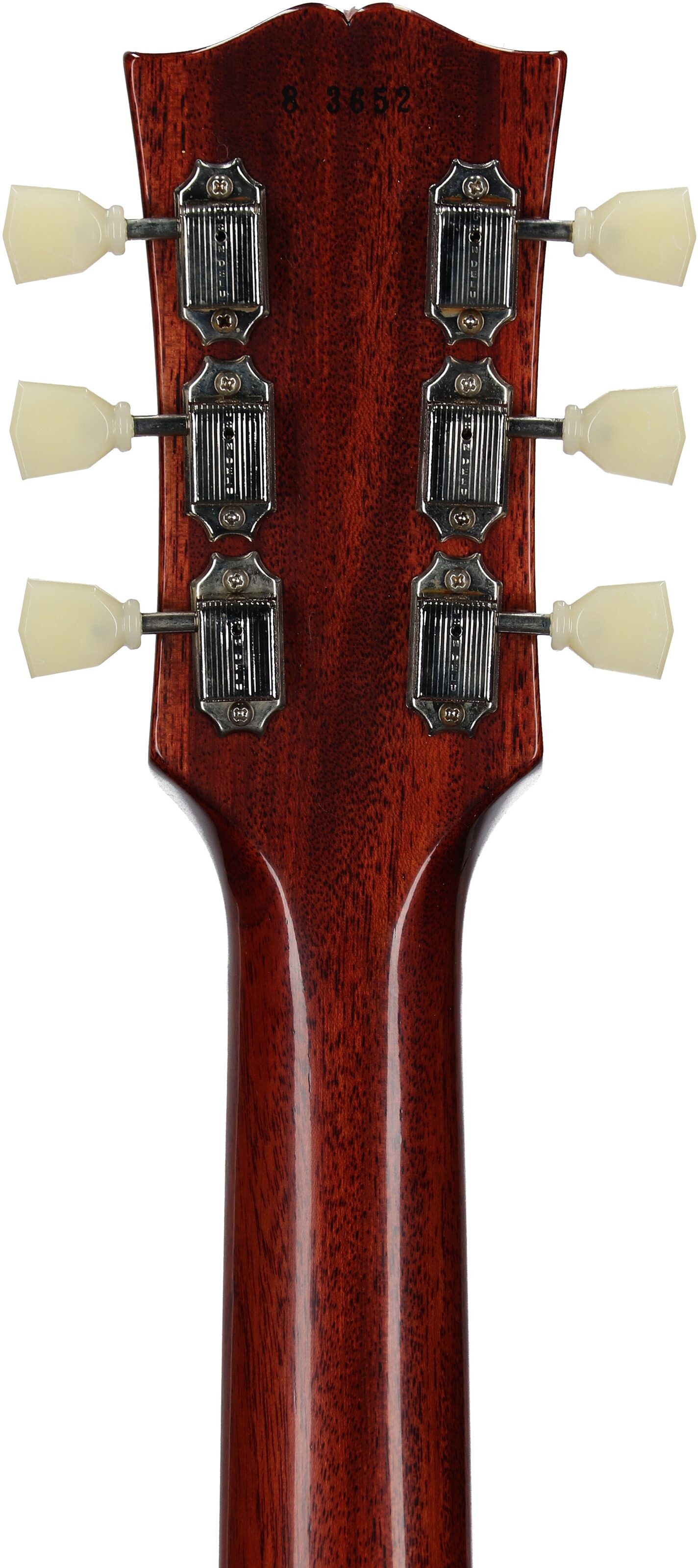 Gibson Custom 1958 Les Paul Standard Reissue Electric Guitar (with Case), Iced Tea Burst, Serial Number 83652, Headstock Straight Back