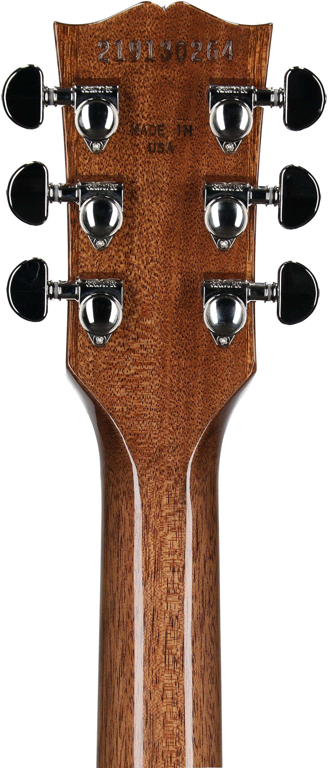 Gibson Les Paul Standard 60s Custom Color Electric Guitar, Figured Top (with Case), Honey Amber, Serial Number 219130264, Headstock Straight Back