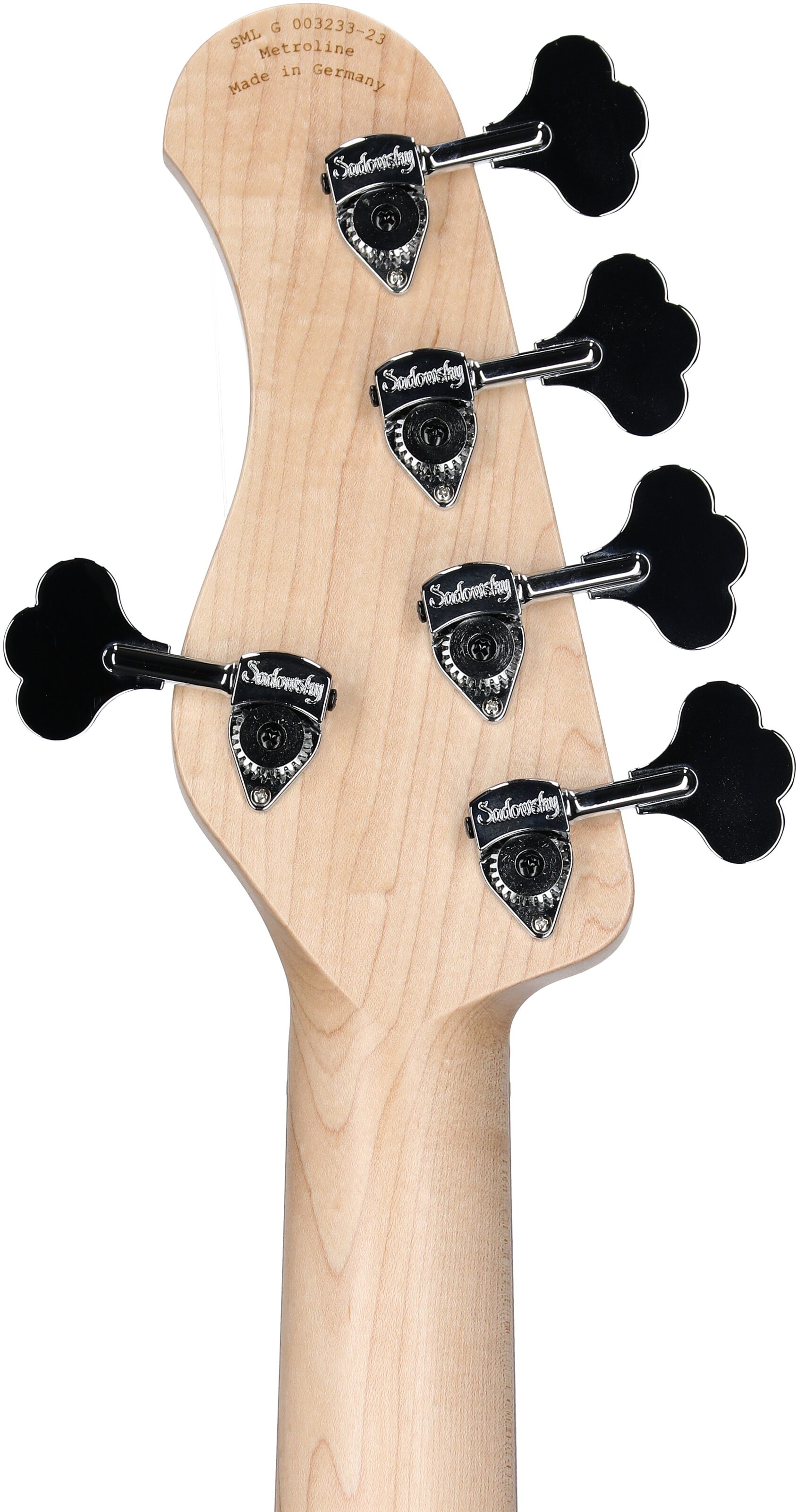Sadowsky MetroLine 21-fret Vintage J/J Bass, 5-String (with Gig Bag), Bora Burst, Serial Number SML G 003233-23, Headstock Straight Back