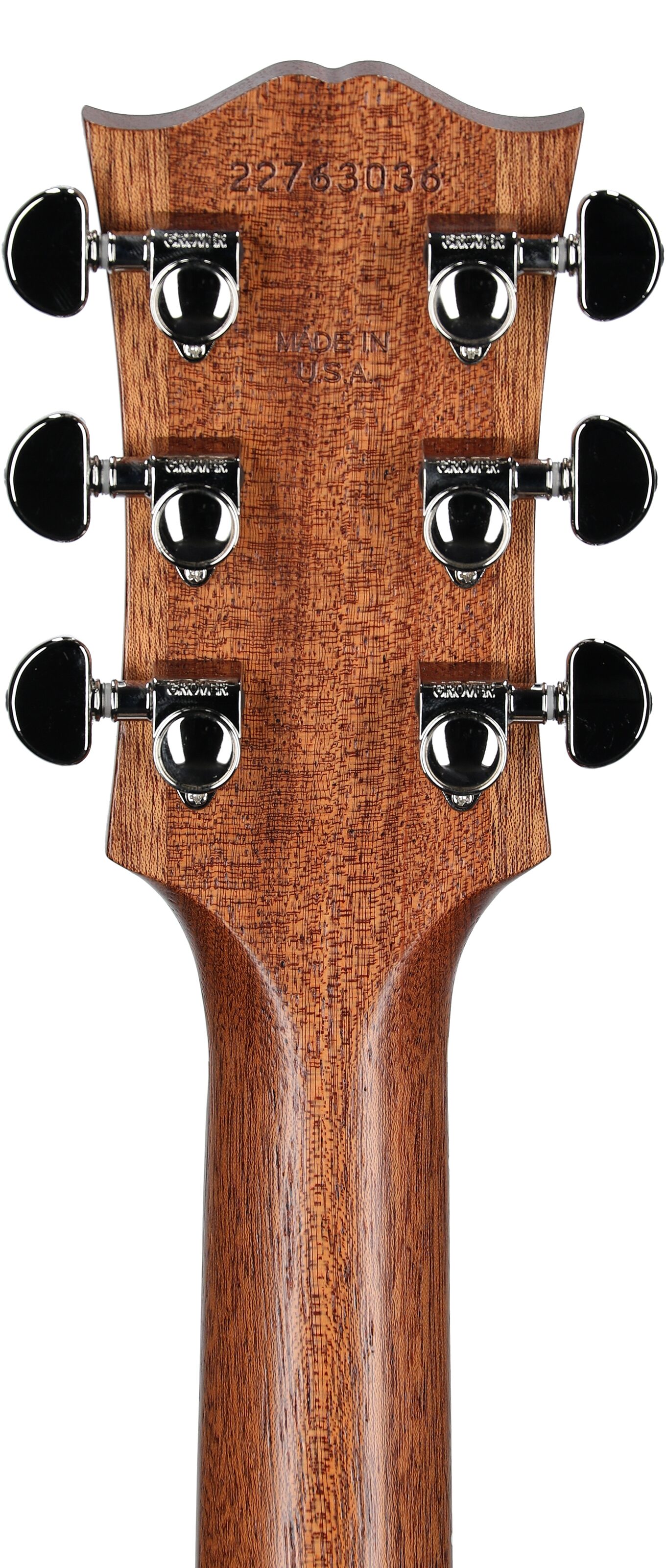Gibson SJ-200 Studio Walnut Jumbo Acoustic-Electric Guitar (with Case), Satin Natural, Serial Number 22763036, Headstock Straight Back