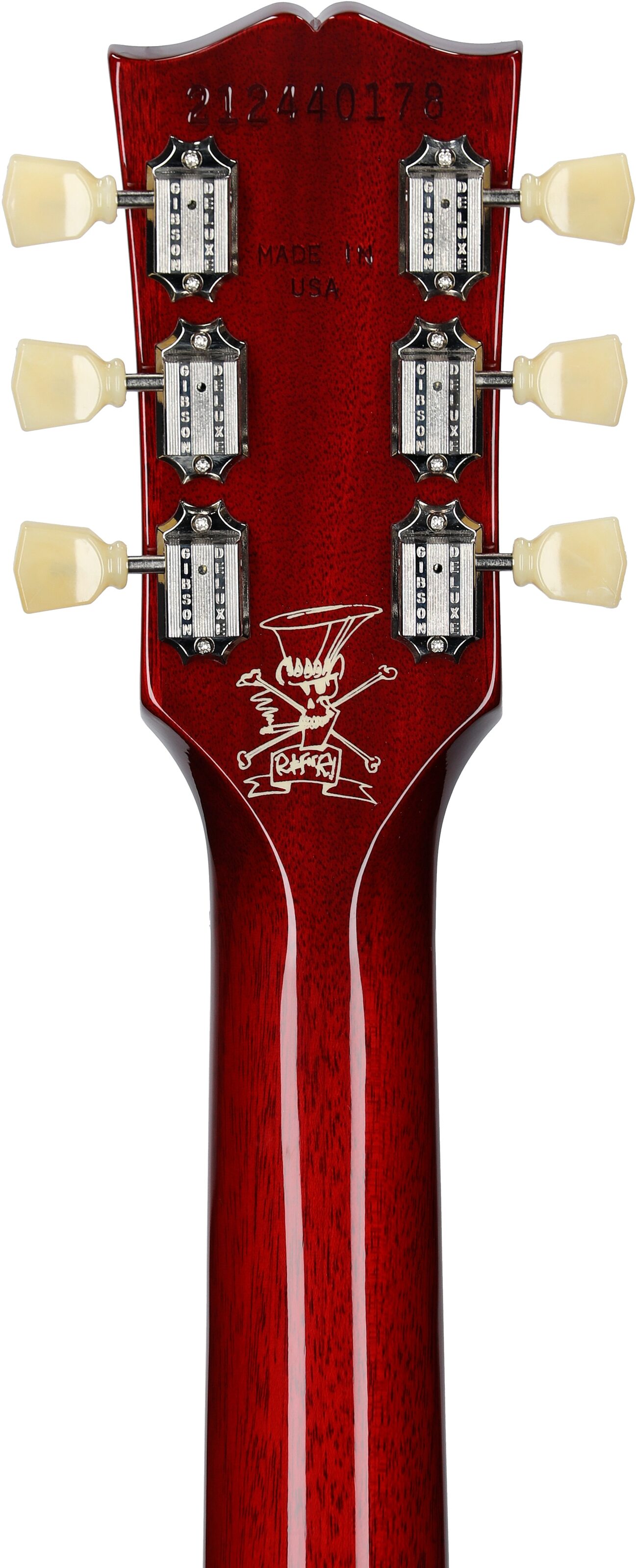Gibson Slash Les Paul Standard Electric Guitar (with Case), Appetite Amber, Serial Number 212440178, Headstock Straight Back