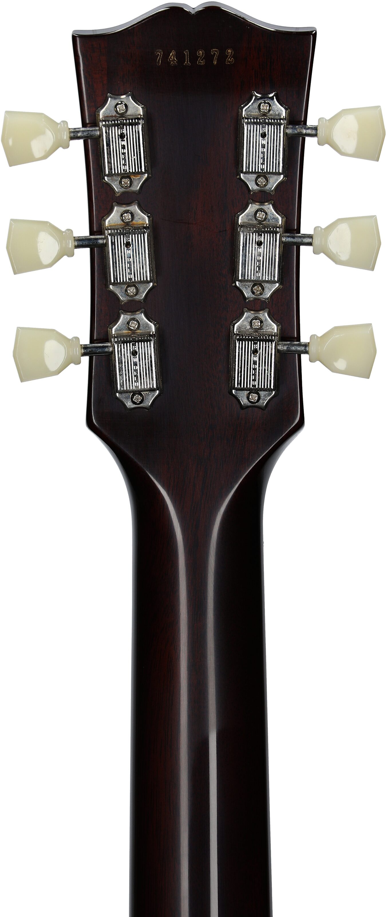 Gibson Custom 57 Les Paul Standard Goldtop VOS Electric Guitar (with Case), Gold Top with Dark Back, Serial Number 741272, Headstock Straight Back