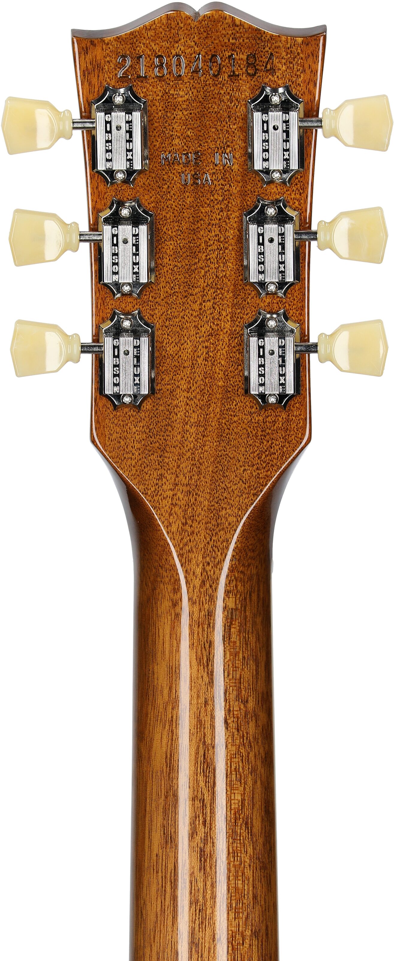 Gibson ES-335 Figured Electric Guitar (with Case), Antique Natural, Serial Number 218040184, Headstock Straight Back