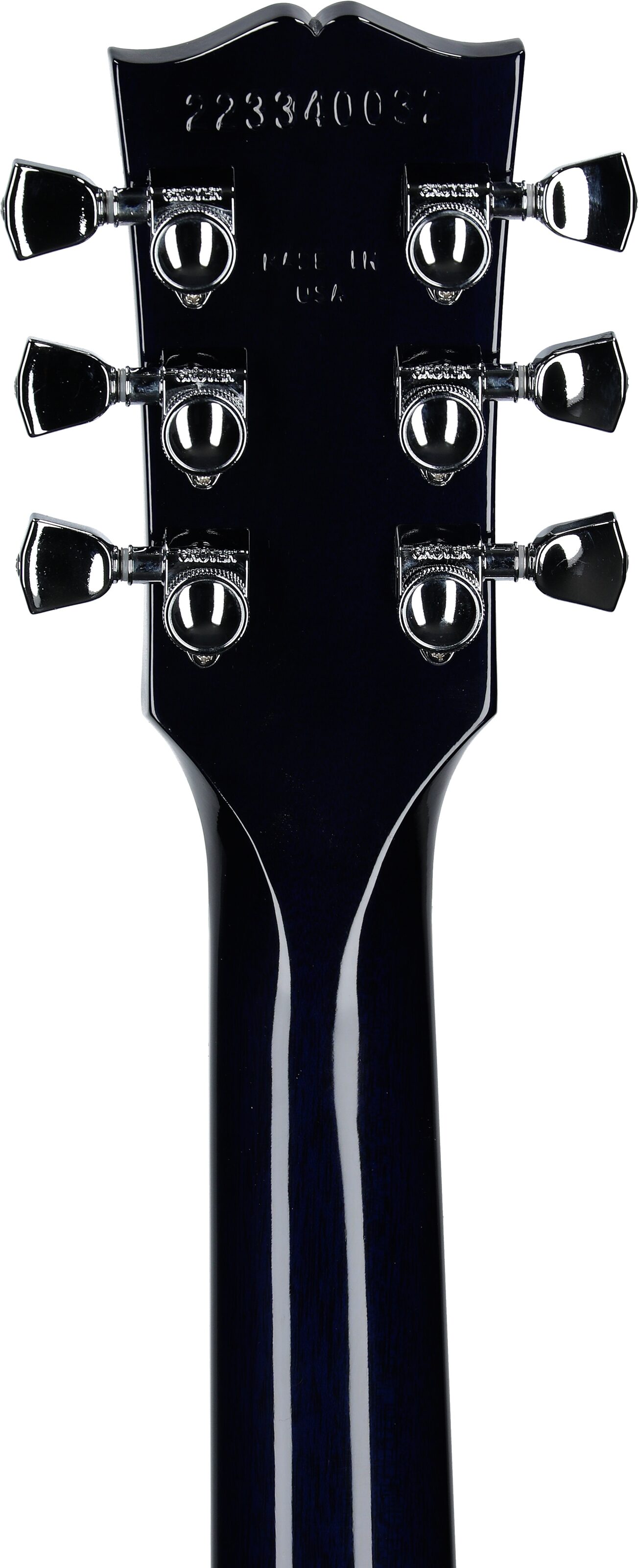 Gibson Les Paul Modern Figured AAA Electric Guitar (with Case), Cobalt Burst, Serial Number 223340032, Headstock Straight Back