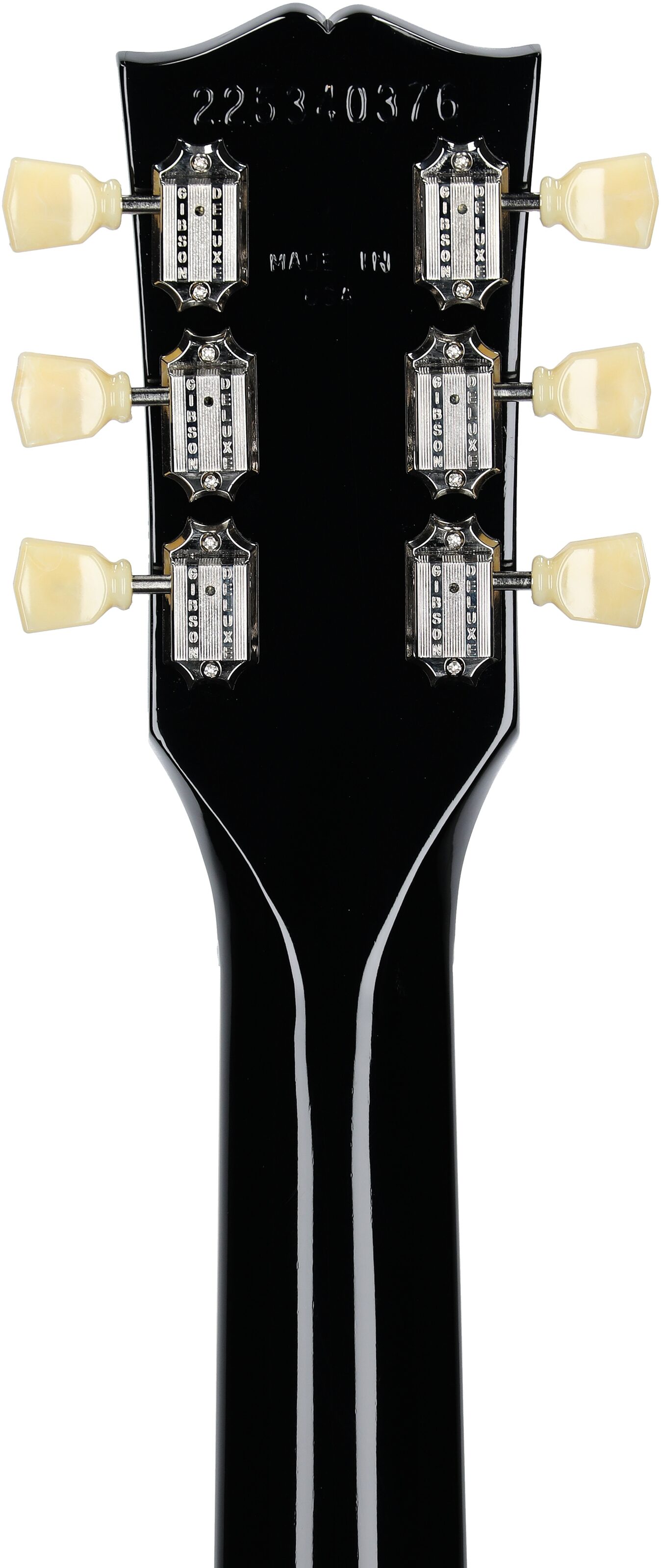 Gibson ES-335 Figured Electric Guitar (with Case), Deep Ocean Burst, Serial Number 225340376, Headstock Straight Back