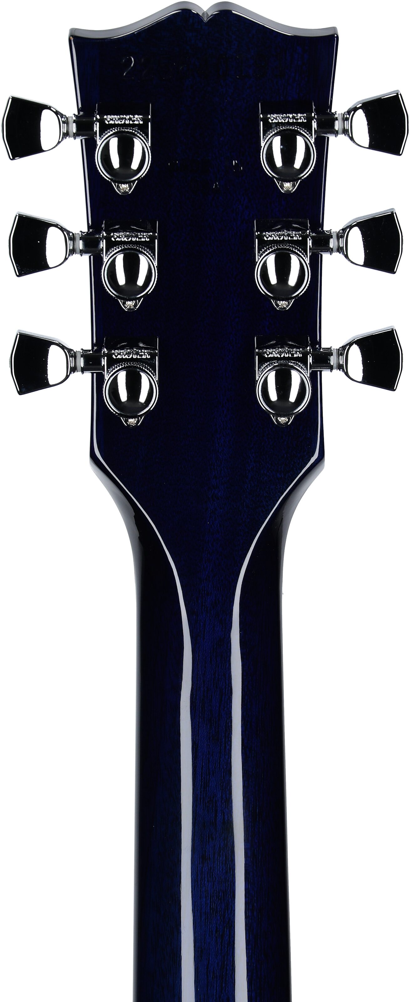 Gibson Les Paul Modern Figured AAA Electric Guitar (with Case), Cobalt Burst, Serial Number 225640191, Headstock Straight Back