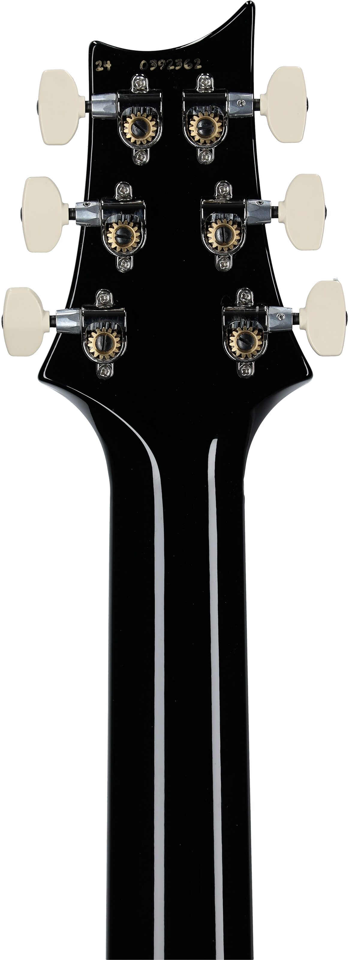 PRS Paul Reed Smith Custom 24-08 Pattern Regular Electric Guitar (with Case), Charcoal Wraparound Smokeburst, Serial Number 0392362, Headstock Straight Back