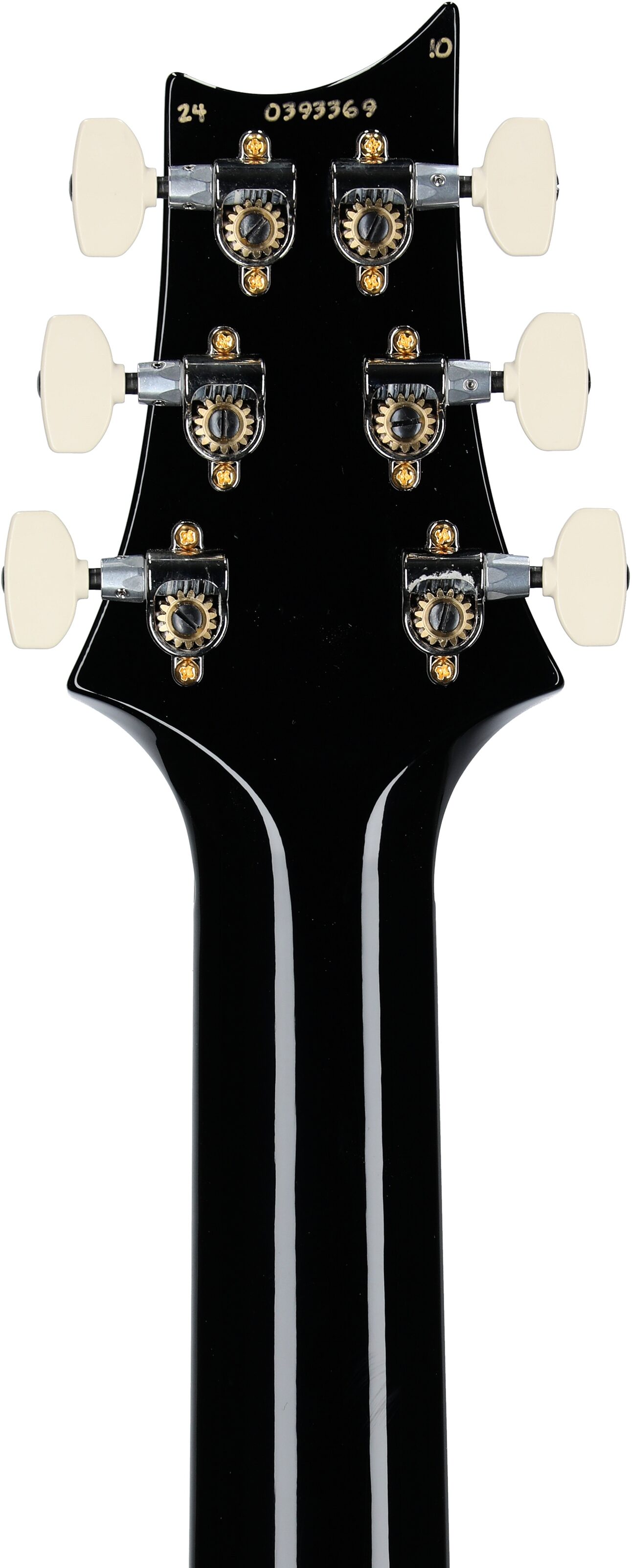 PRS Paul Reed Smith Custom 24 Pattern Thin 10-Top Electric Guitar (with Case), Charcoal Wraparound Smokeburst, Serial Number 0393369, Headstock Straight Back