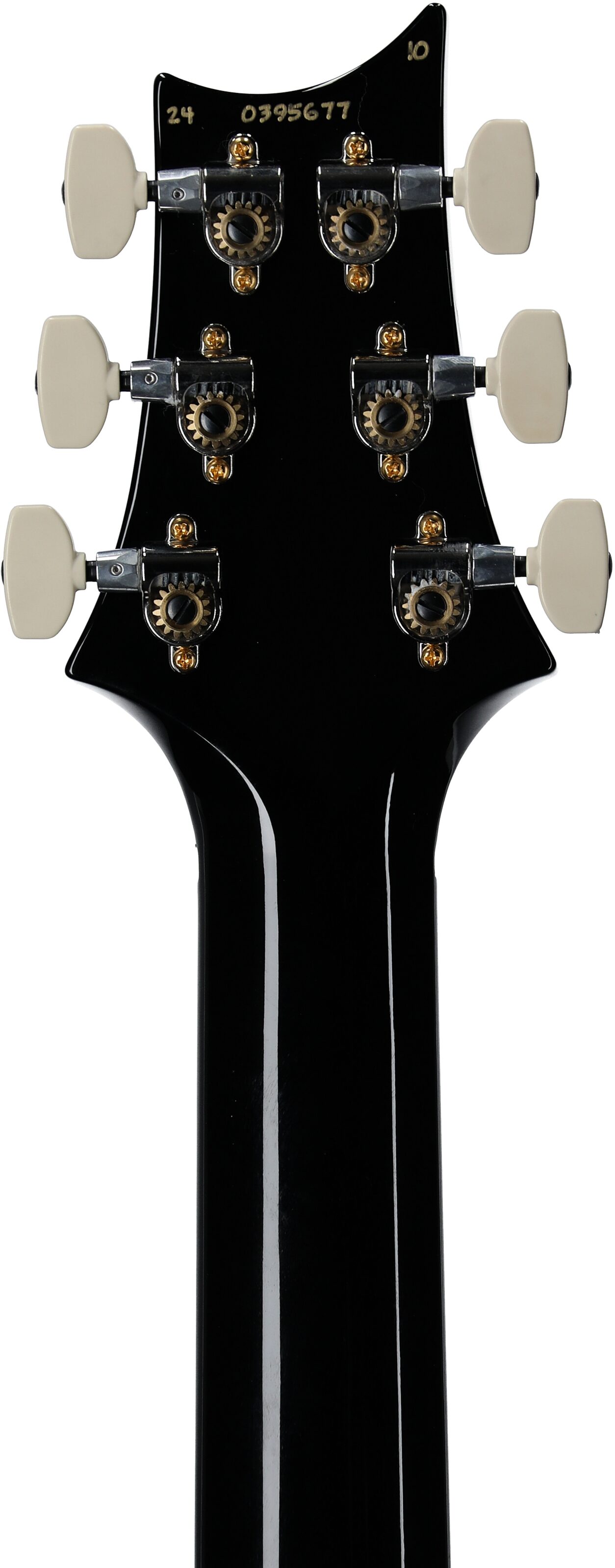 PRS Paul Reed Smith Custom 24 Pattern Thin 10-Top Electric Guitar (with Case), Fire Smokeburst, Serial Number 0395677, Headstock Straight Back