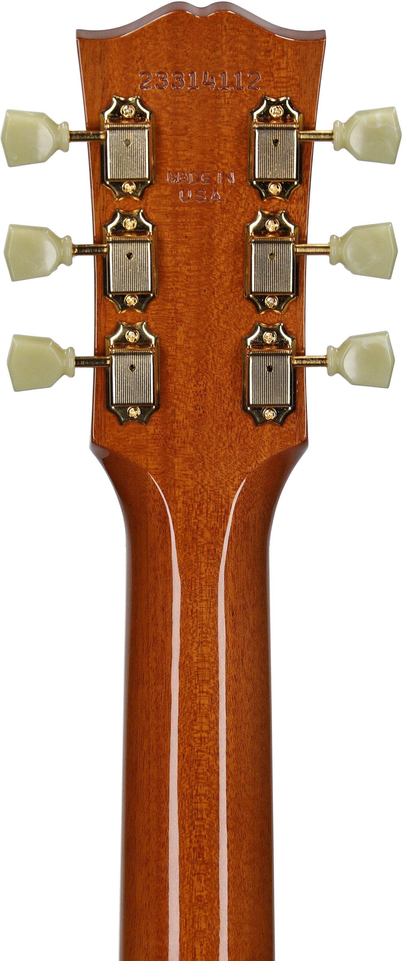 Gibson Hummingbird Original Acoustic-Electric Guitar (with Case), Heritage Cherry Sunburst, Serial Number 23314112, Headstock Straight Back