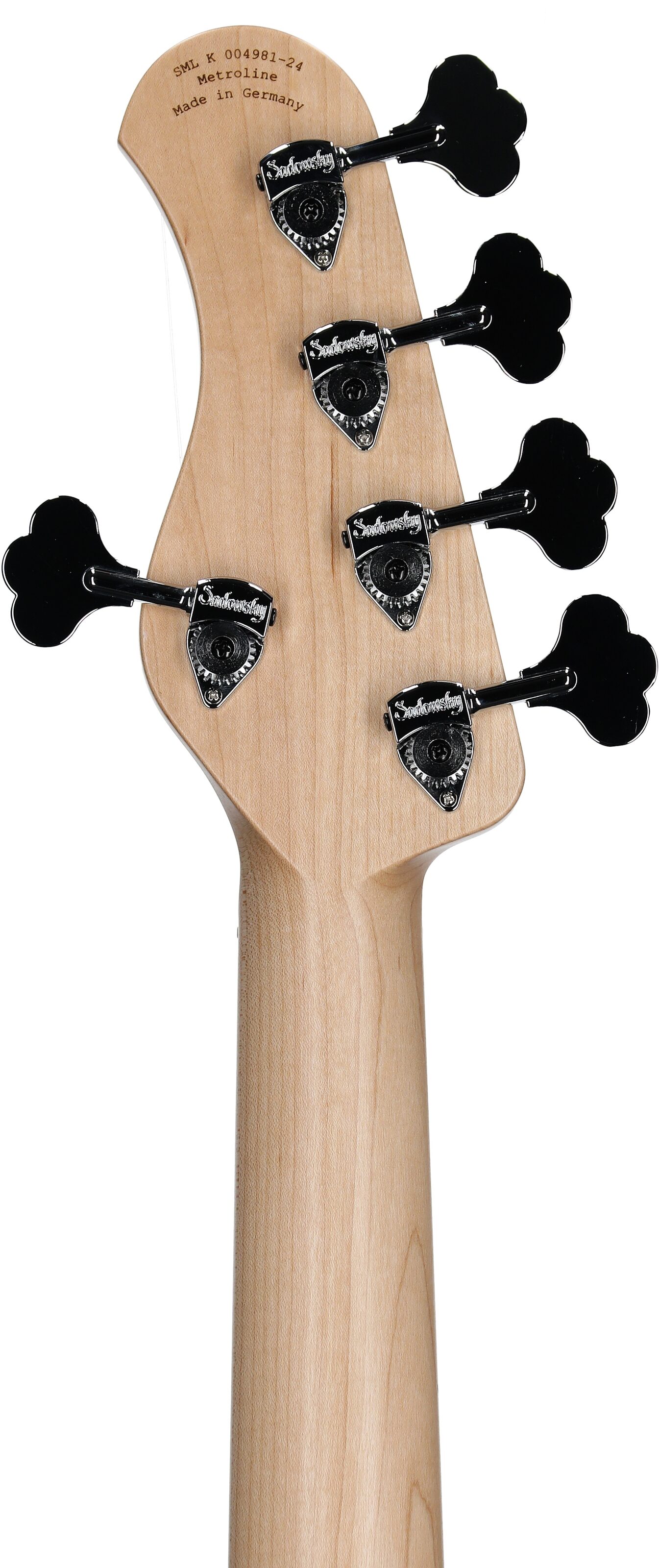 Sadowsky MetroLine 21-Fret Hybrid P/J Bass, 5-String (with Gig Bag), Nirvana Black, Serial Number SML K 004981-24, Headstock Straight Back
