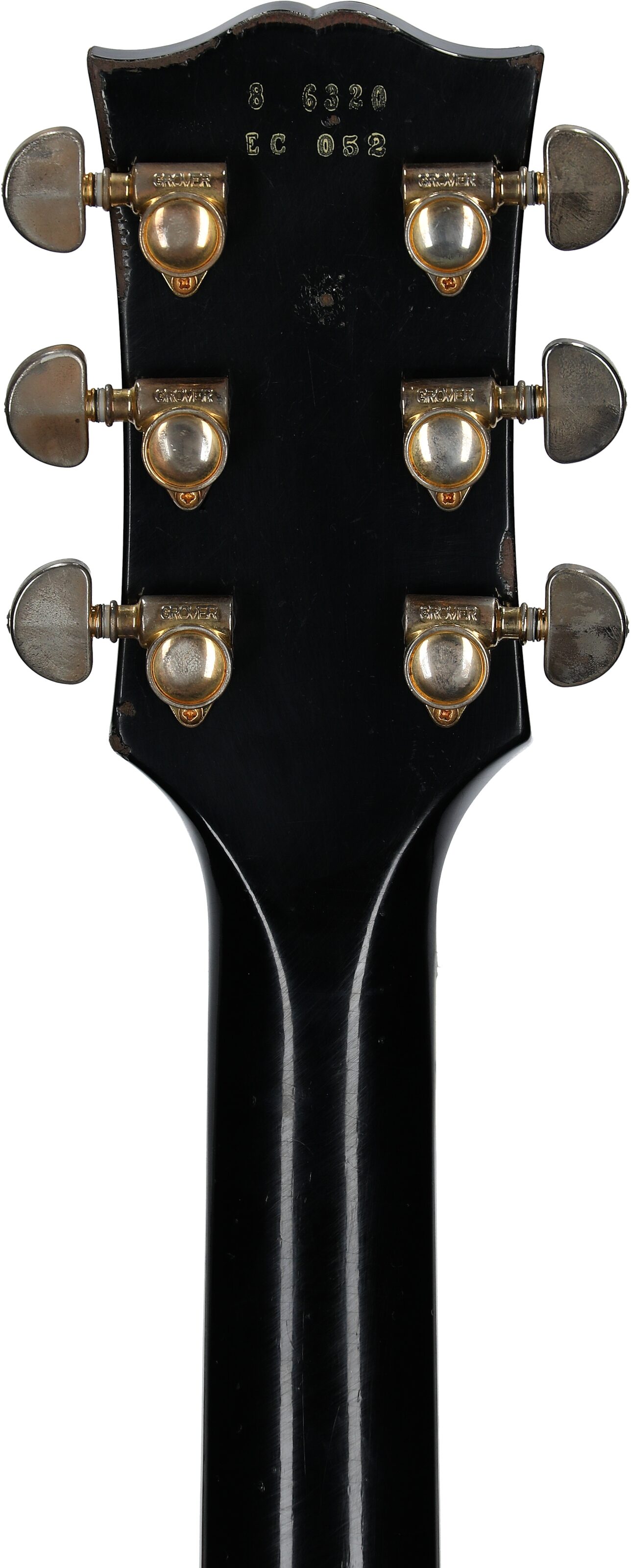 Gibson Custom Shop Eric Clapton 1958 Les Paul Custom Electric Guitar, Ebony, Serial Number EC 052, Headstock Straight Back