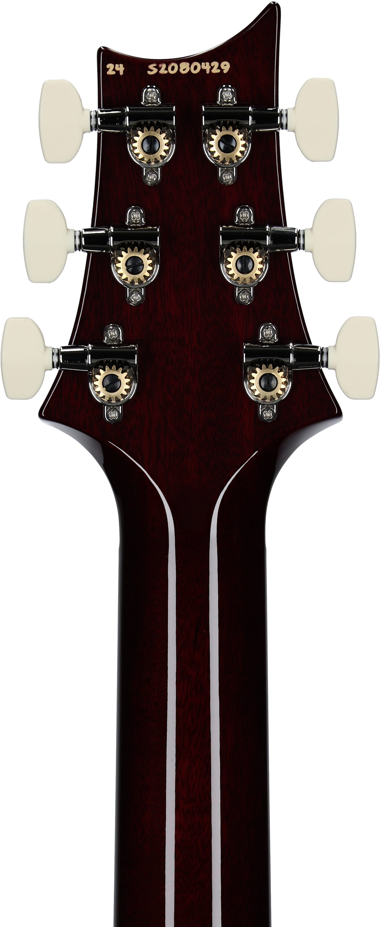 PRS Paul Reed Smith S2 Custom 24 Quilt Electric Guitar (with Gig Bag), Gray Black Purple Burst, Serial Number S2080429, Headstock Straight Back