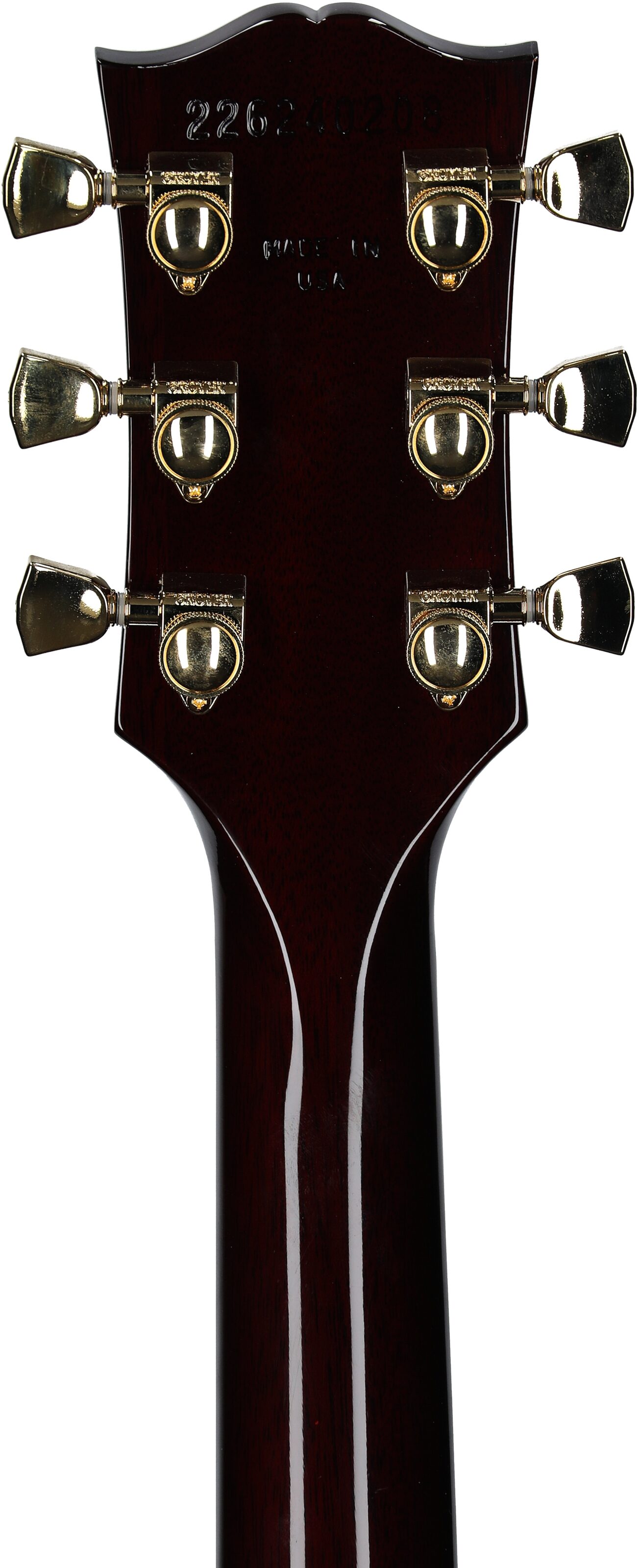 Gibson ES-335 Supreme Figured Top Electric Guitar (with Case), Bourbon Burst, Serial Number 226240208, Headstock Straight Back