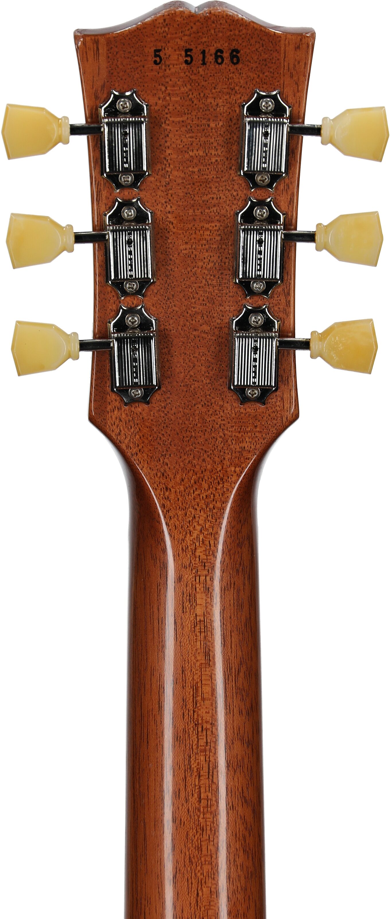 Gibson Limited Edition Custom Shop 1955 NAMM Les Paul Electric Guitar (with Case), Nugget Gold, Serial Number 55166, Headstock Straight Back
