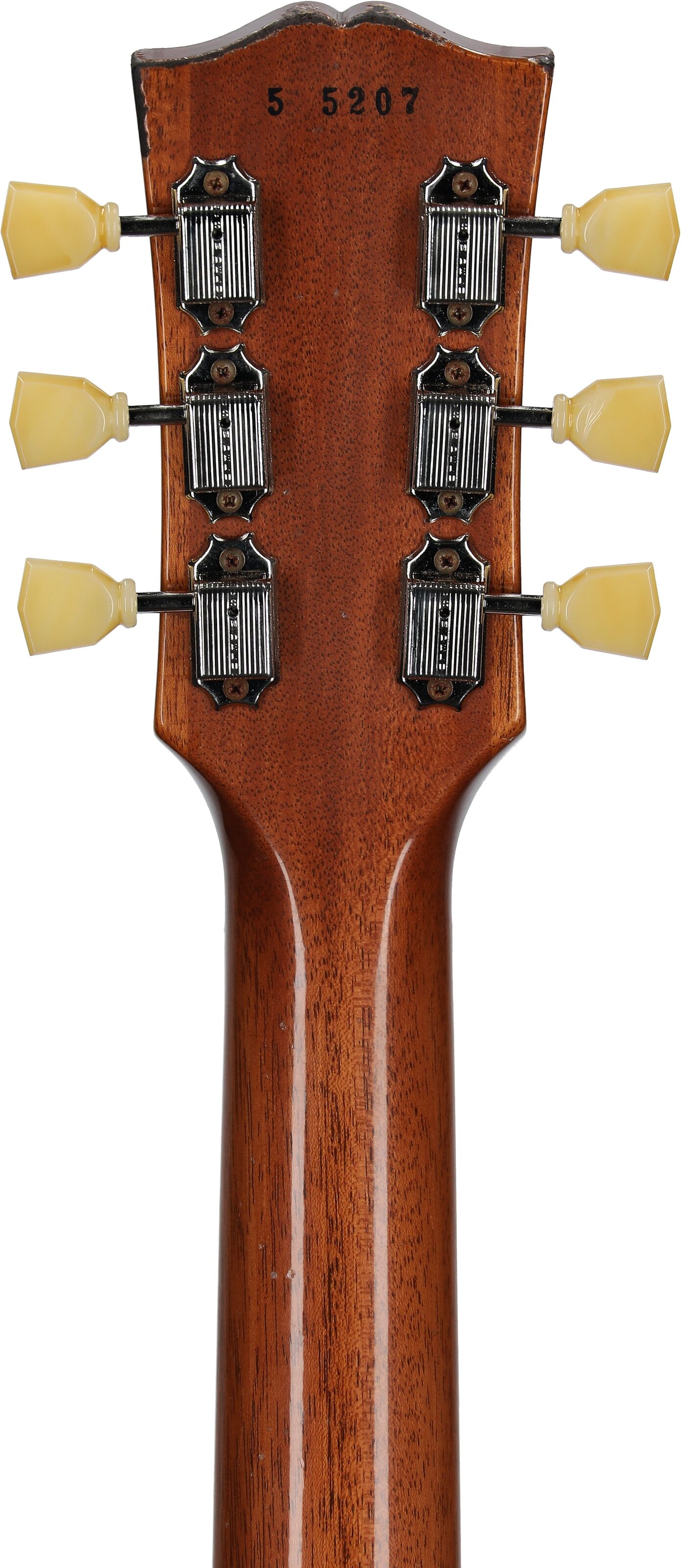 Gibson Limited Edition Custom Shop 1955 NAMM Les Paul Electric Guitar (with Case), Viceroy Brown, Serial Number 55207, Headstock Straight Back