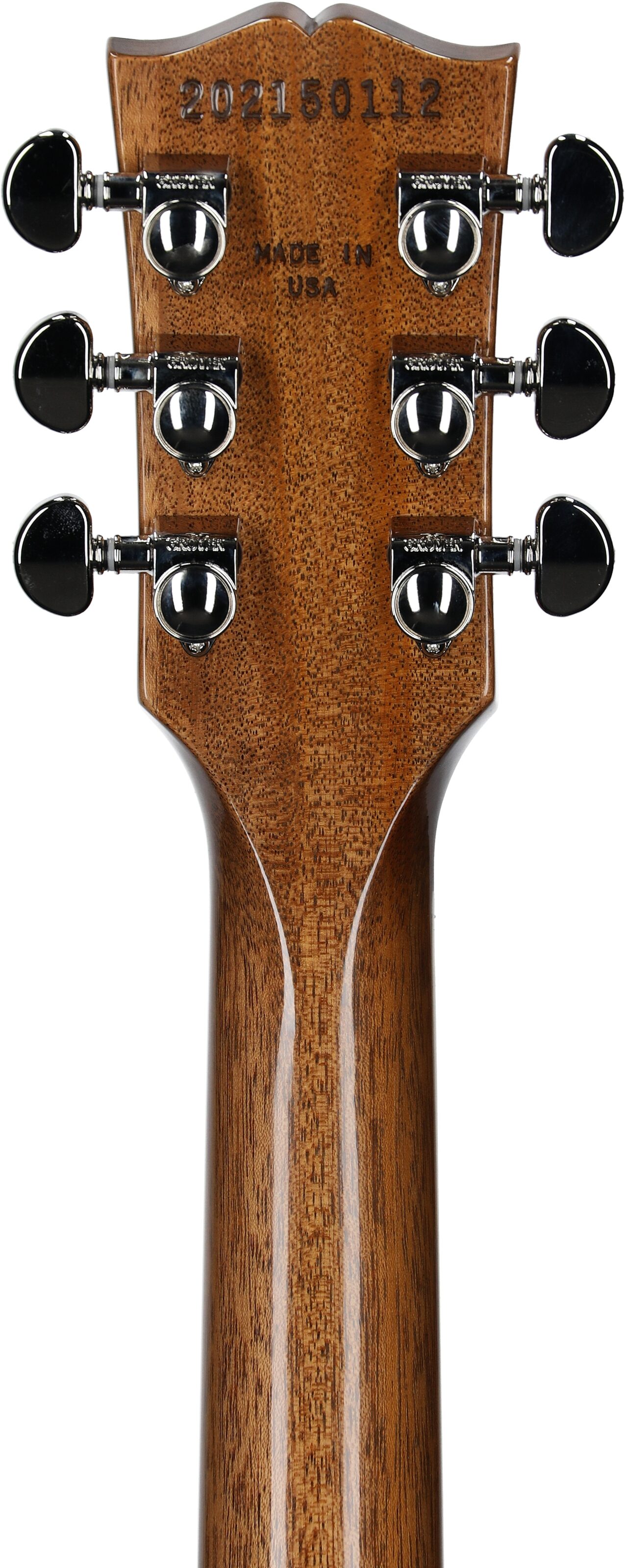 Gibson Limited Edition Les Paul Standard '60s Double Trouble Electric Guitar, Vintage Tobacco, Serial Number 202150112, Headstock Straight Back