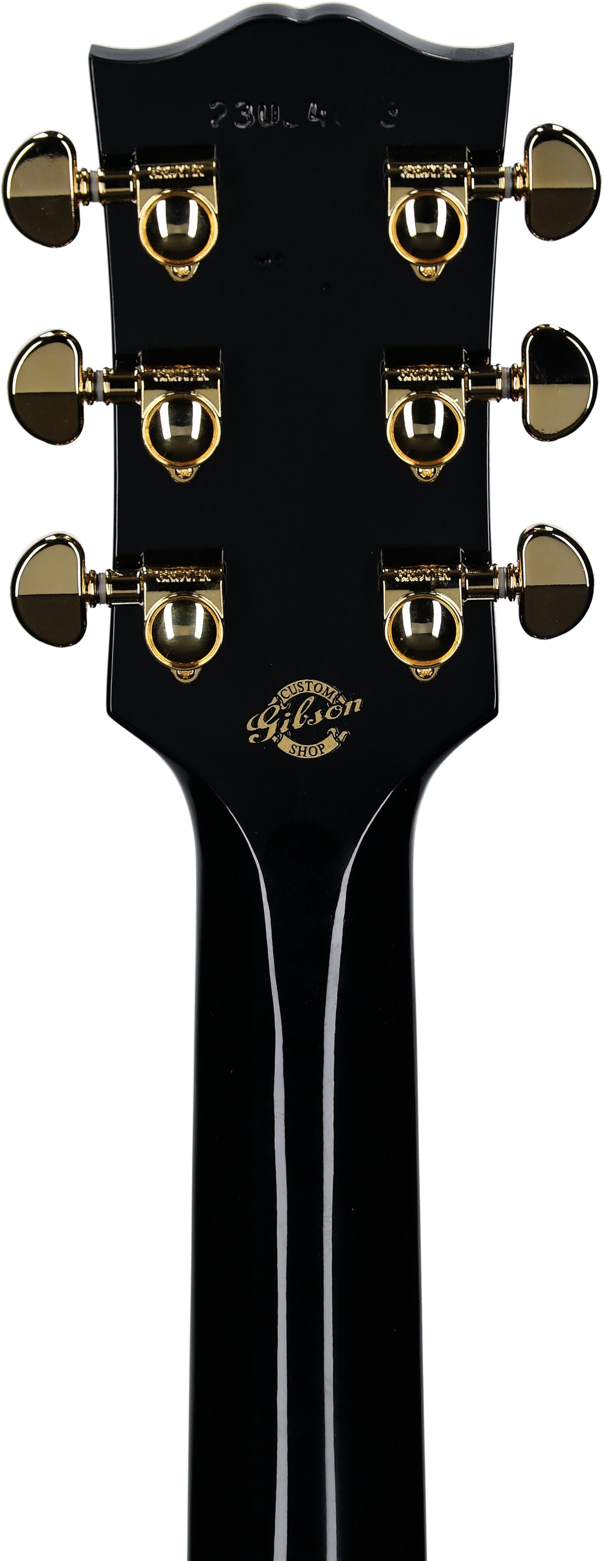 Gibson Hummingbird Custom Acoustic-Electric Guitar (with Case), Ebony, Serial Number 20304013, Headstock Straight Back