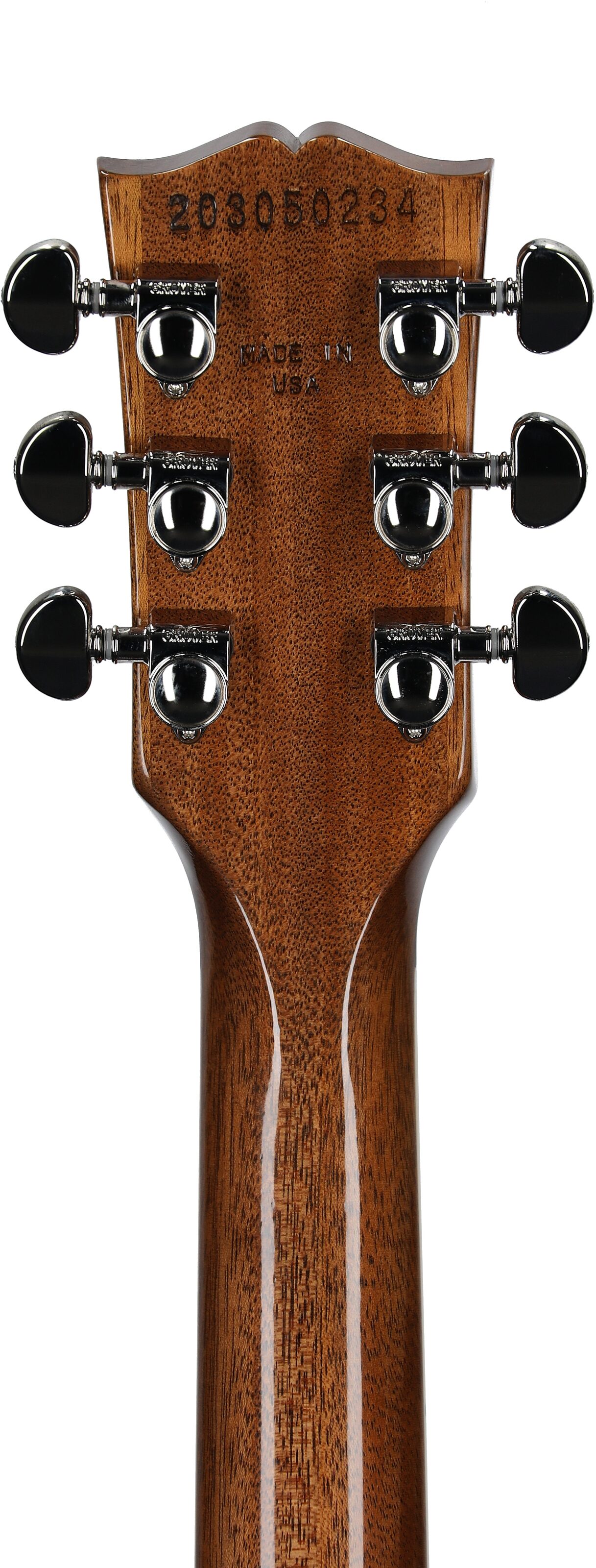 Gibson Les Paul Standard 60s Custom Color Electric Guitar, Figured Top (with Case), Honey Amber, Serial Number 203050234, Headstock Straight Back