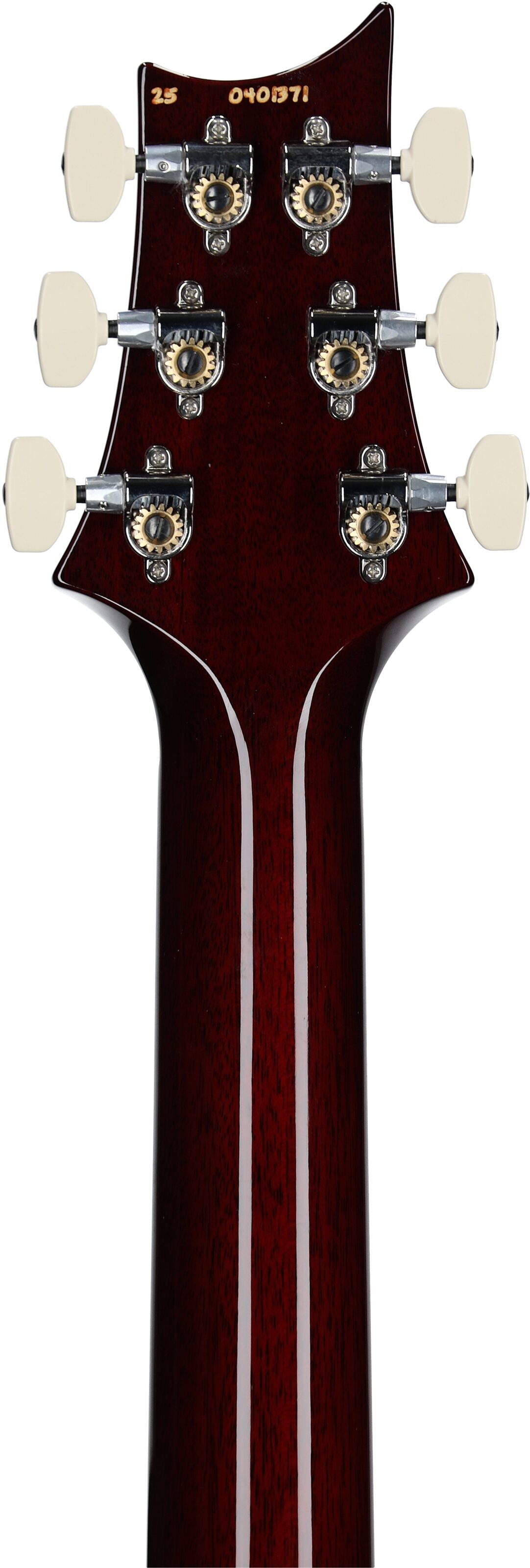 PRS Paul Reed Smith Modern Eagle V Electric Guitar (with Case), Dark Cherry Sunburst, Serial Number 0401371, Headstock Straight Back