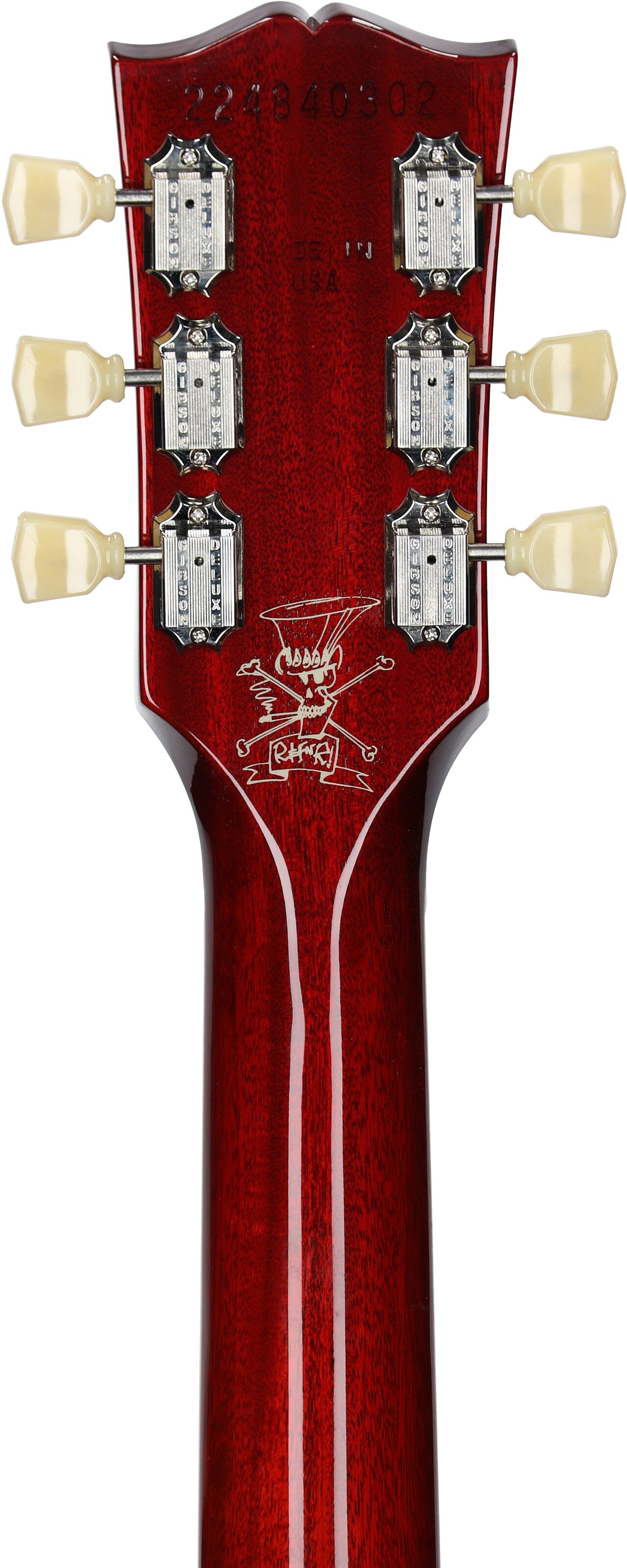 Gibson Slash Les Paul Standard Electric Guitar (with Case), Appetite Amber, Serial Number 224840302, Headstock Straight Back