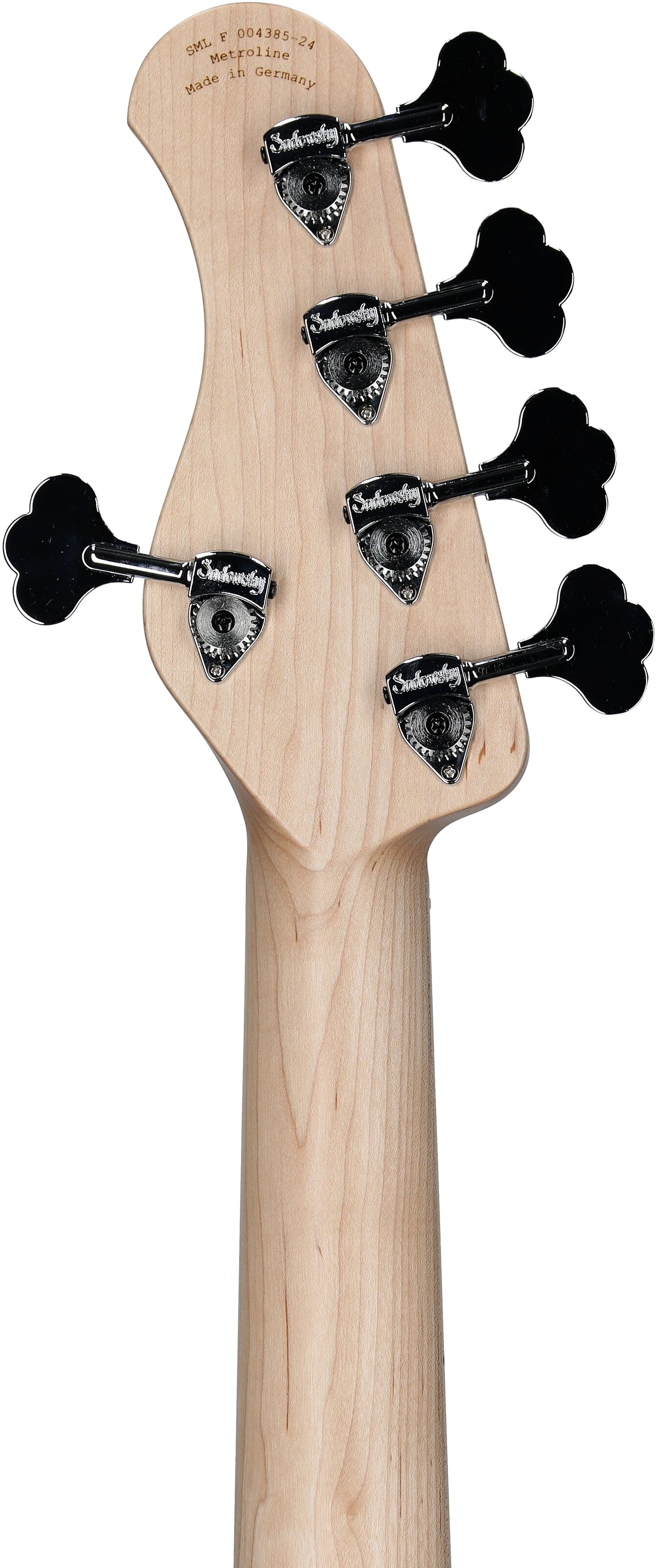 Sadowsky MetroLine 24-fret Modern Bass, 5-String (with Gig Bag), Ocean Blue, Serial Number SML F 004385-24, Headstock Straight Back